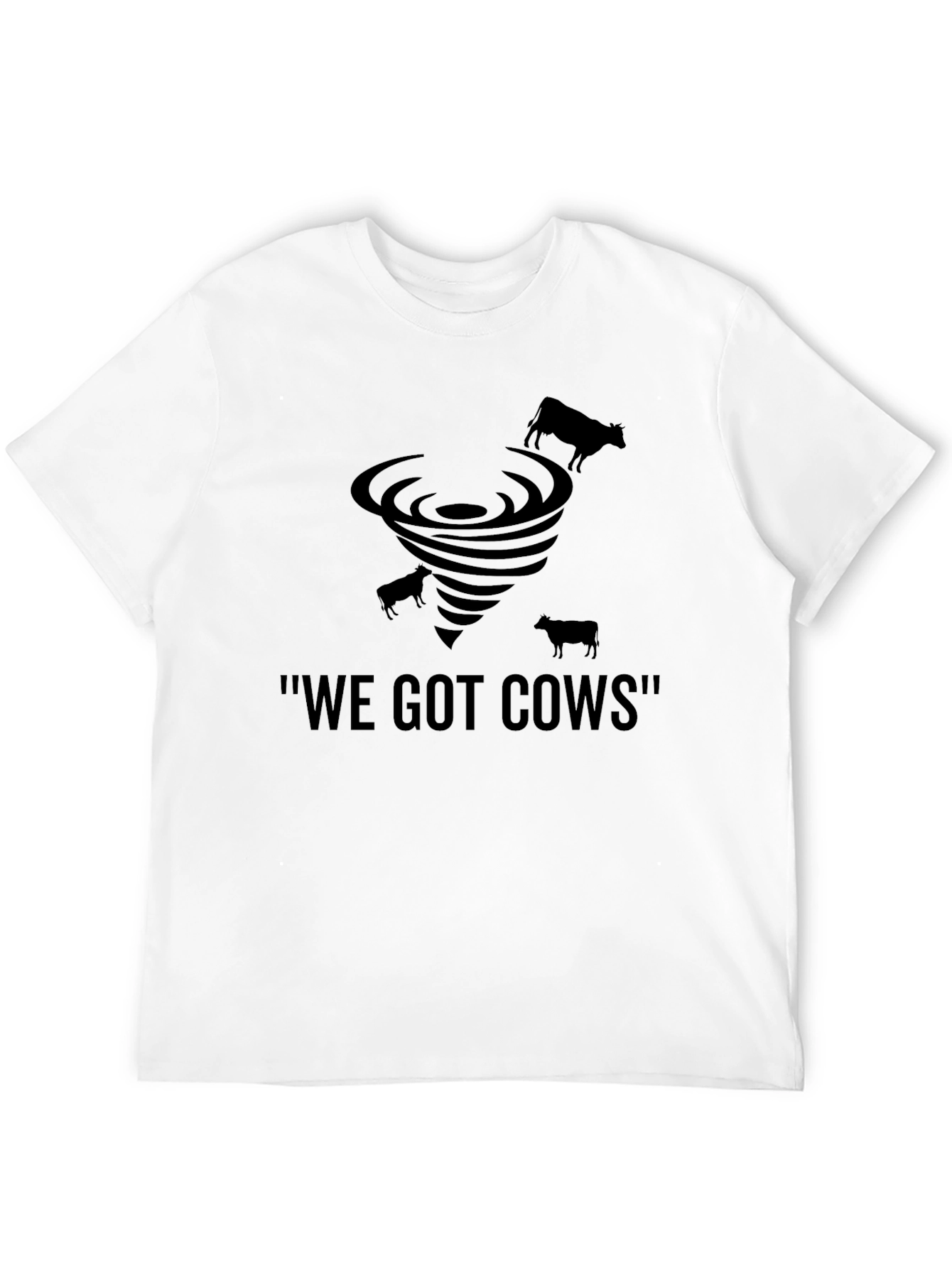 Black We Got Cows Tornado Graphic T-Shirt view 12