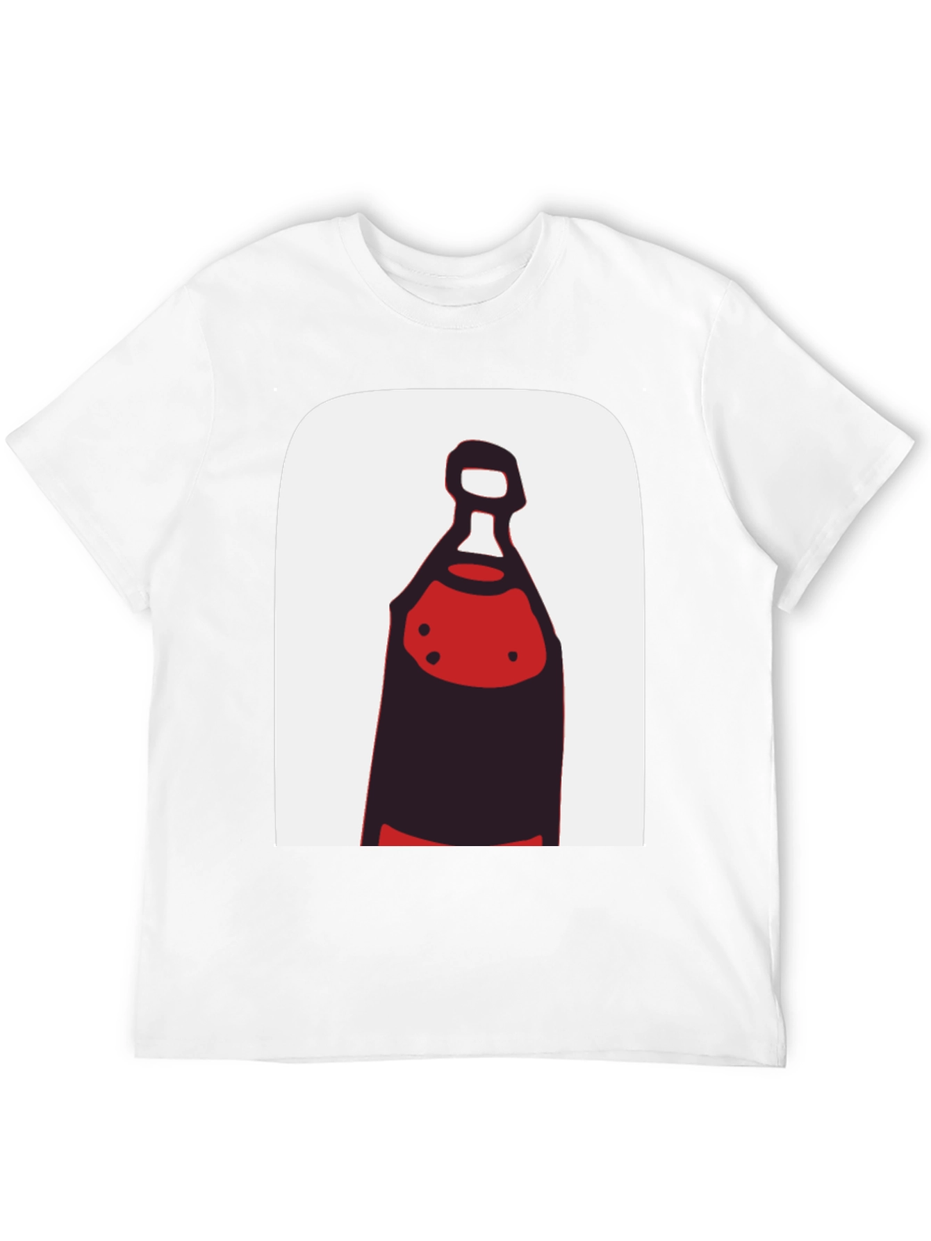 Black Abstract Bottle Graphic Tee - Black Cotton view 12