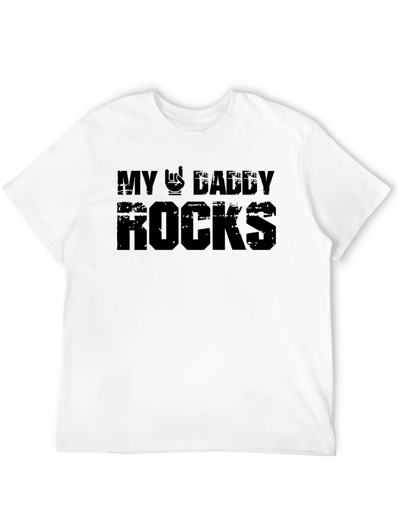 Black My Daddy Rocks Graphic T-Shirt view 12