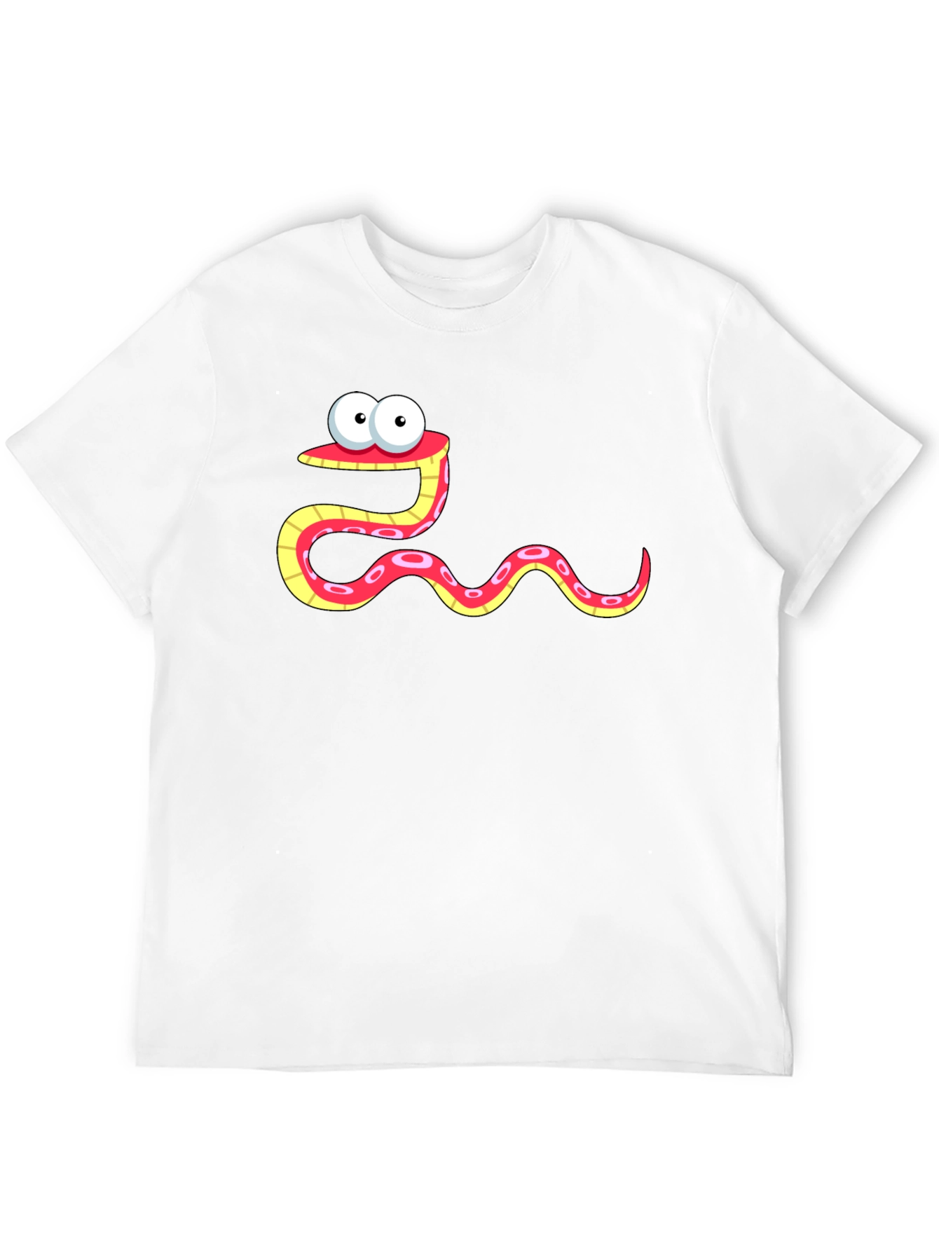 Black Cartoon Snake Graphic Tee - Black Cotton Shirt view 12