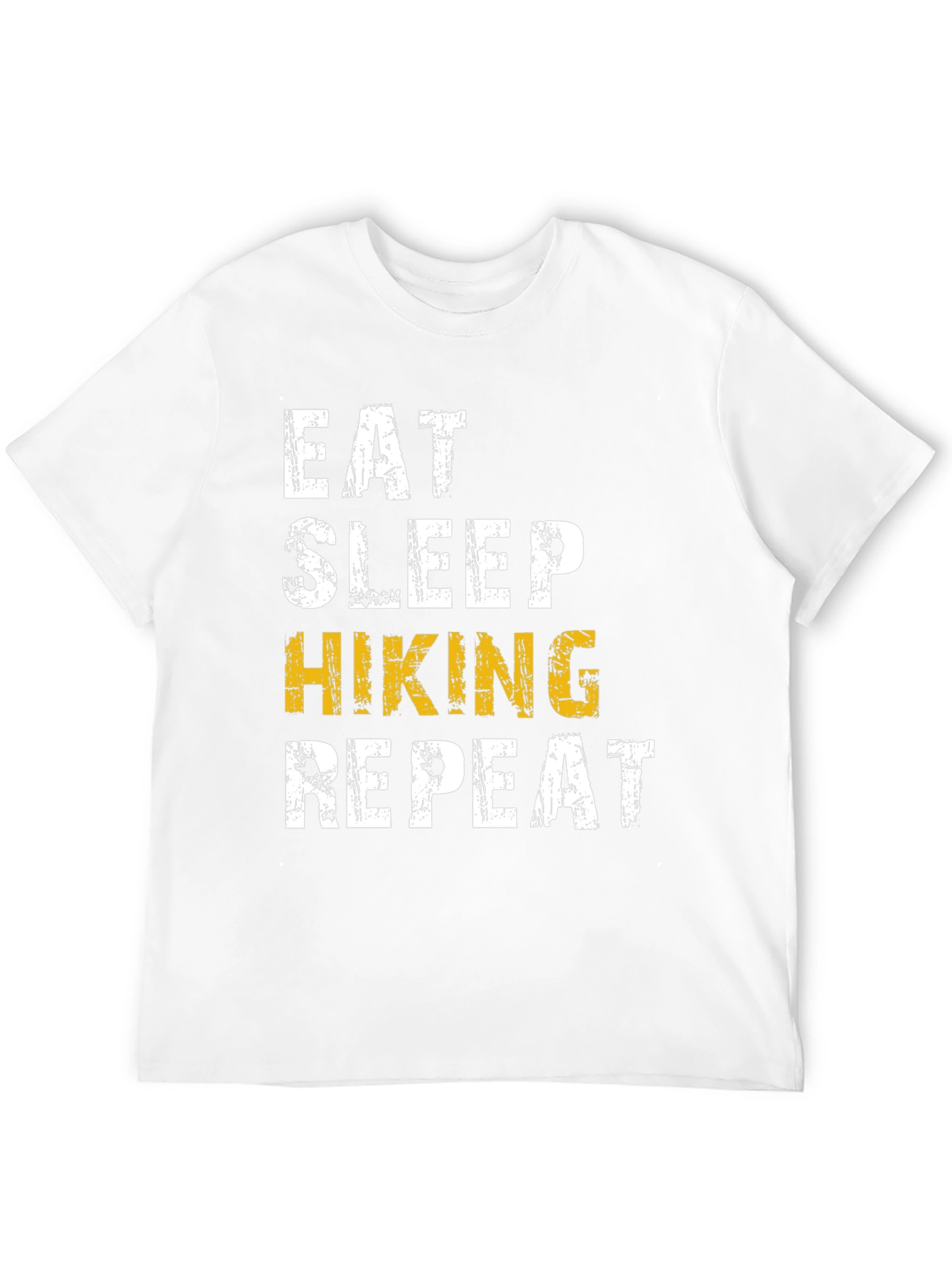 Black Eat Sleep Hiking Repeat T-Shirt - Black Cotton Tee view 12