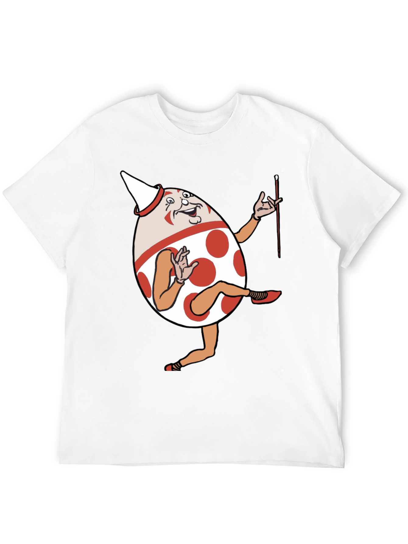 Black Funny Egg Cartoon Character Graphic T-Shirt view 12