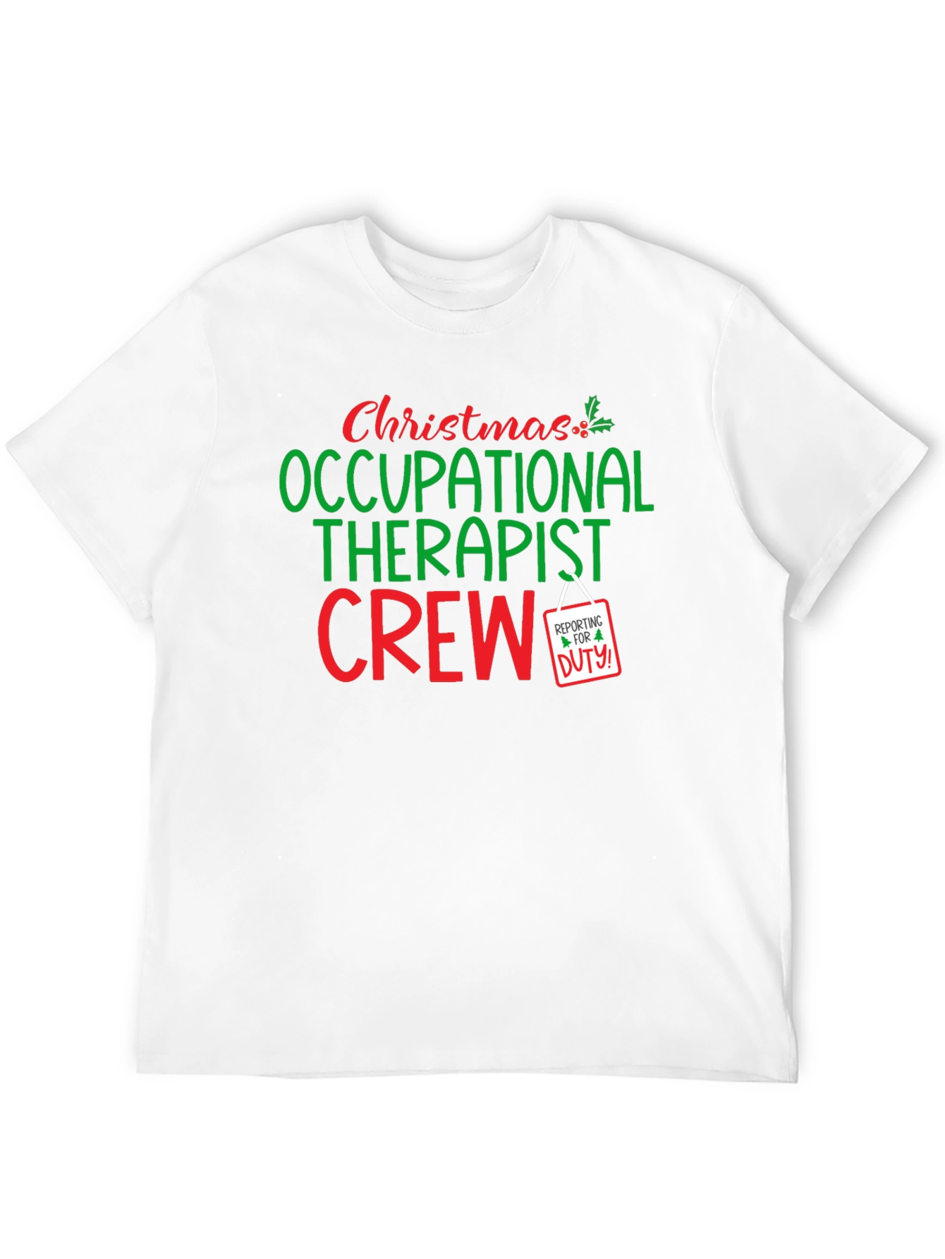 Christmas Occupational Therapist Crew Holiday T-Shirt - 12