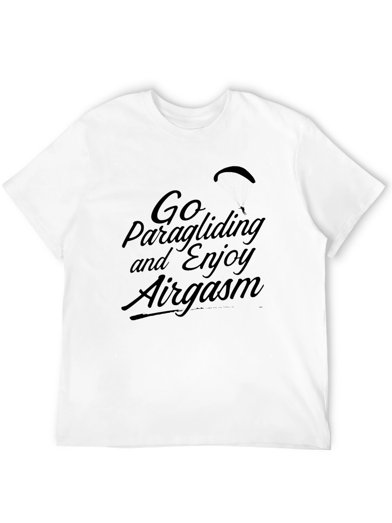 Black Go Paragliding T-Shirt: Enjoy Airgasm!  view 12
