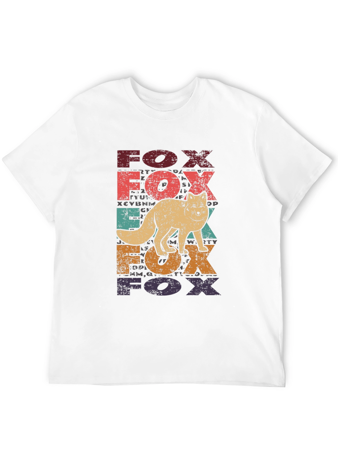 Black Vintage Fox Graphic Tee - Retro Style Black T-Shirt view 12