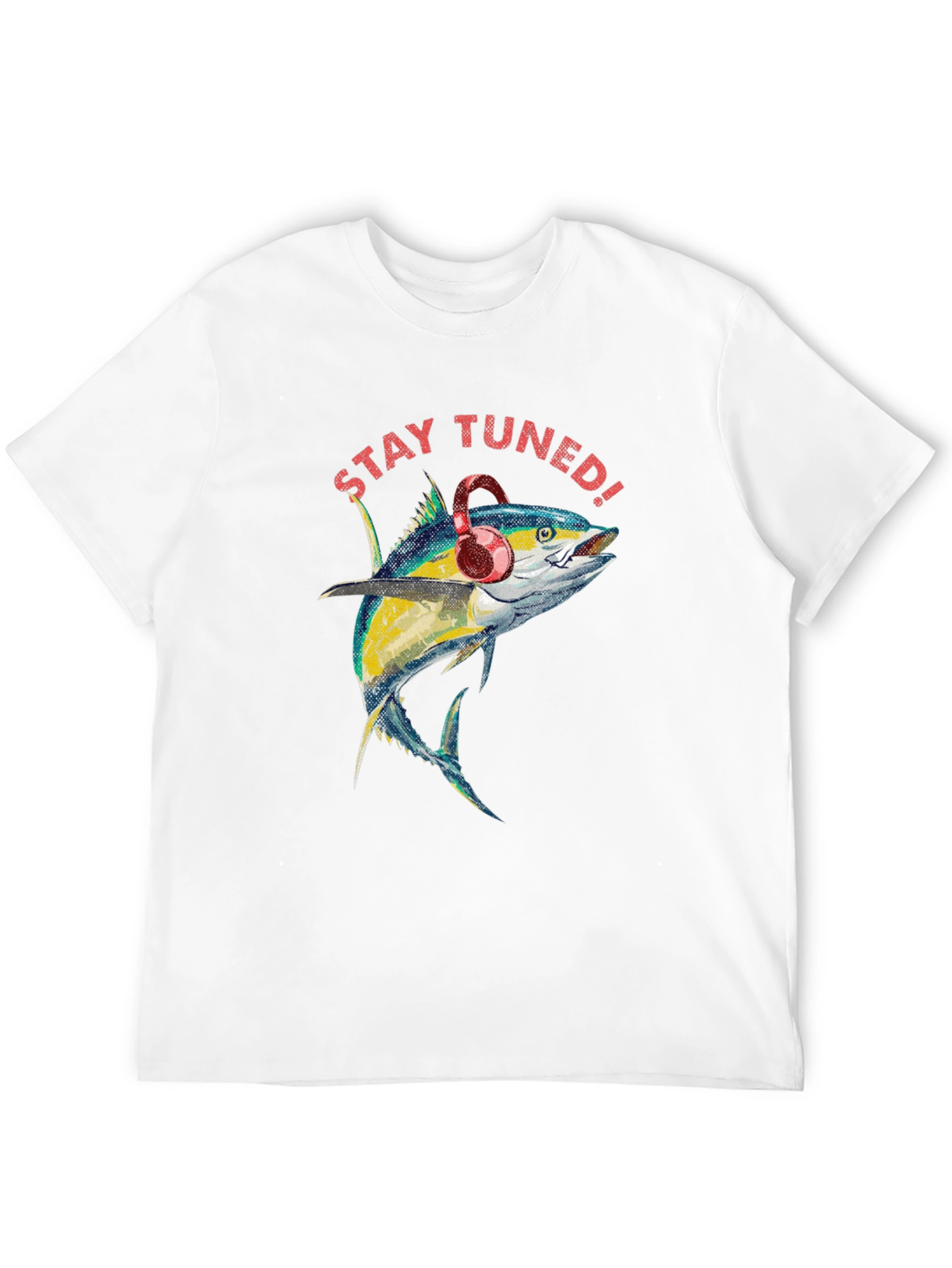 Black Stay Tuned Fish Graphic Tee view 12