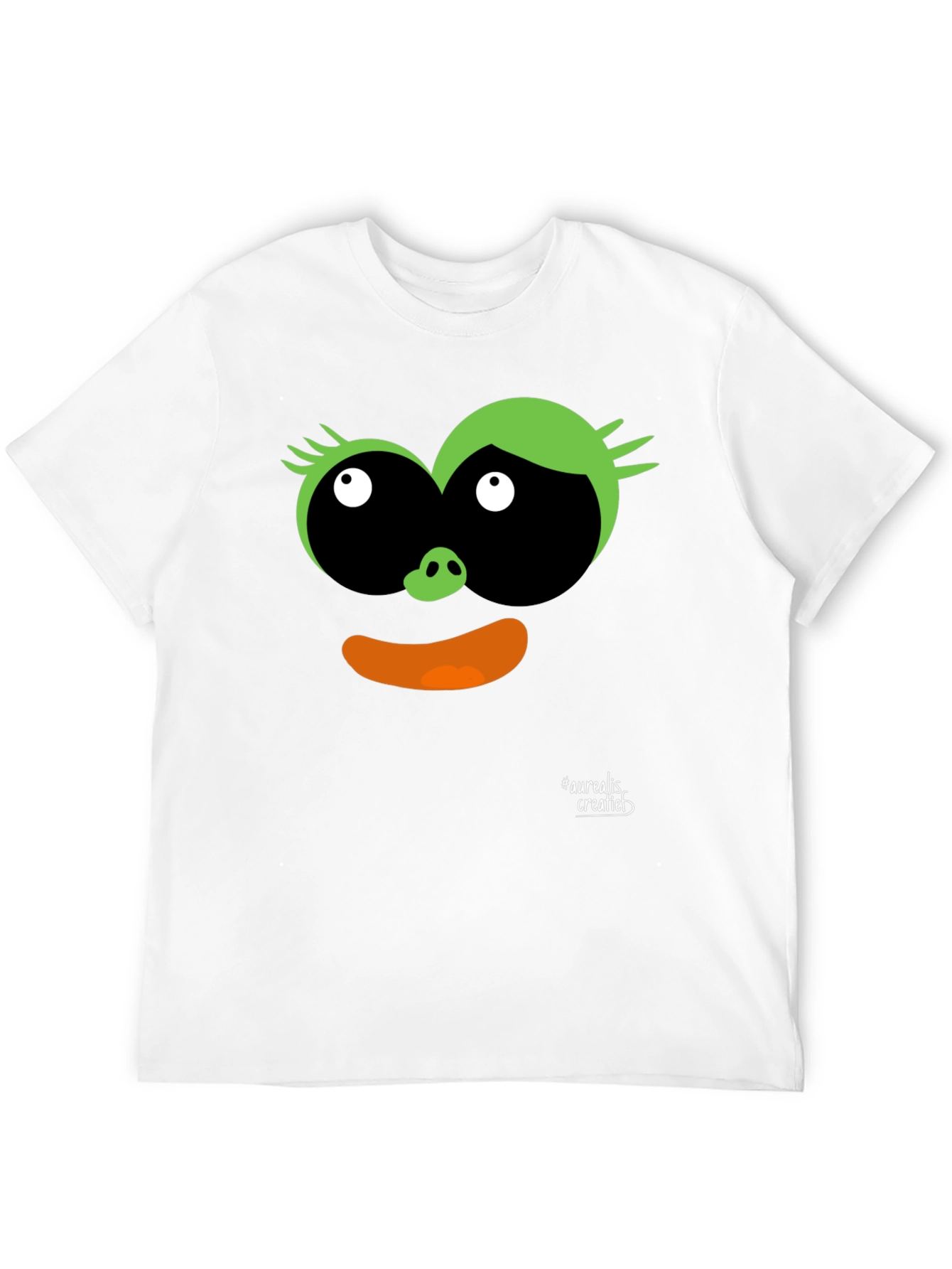 Black Fun Cartoon Face Black T-Shirt view 12