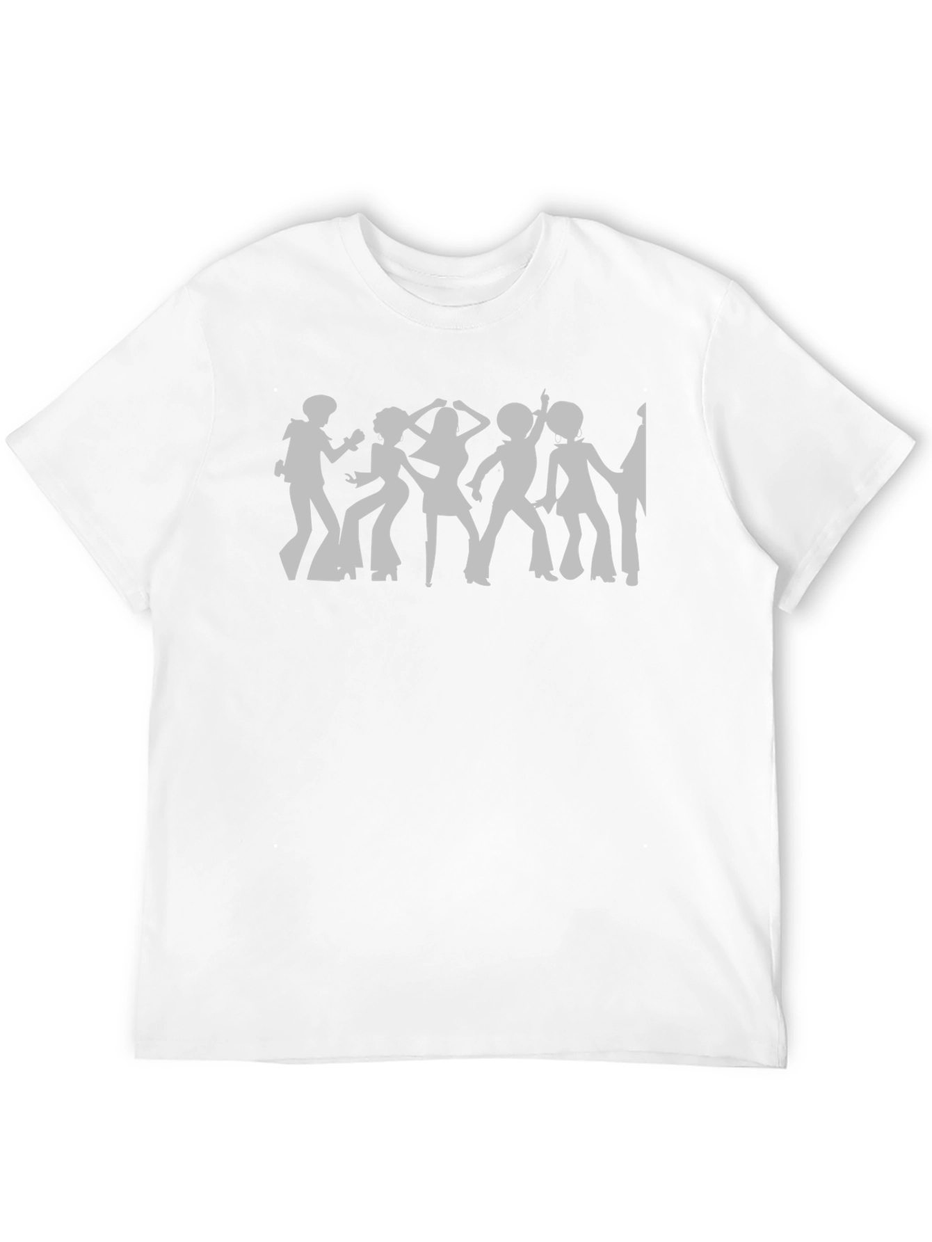 Black Retro Disco Dance Silhouette Black T-Shirt view 12