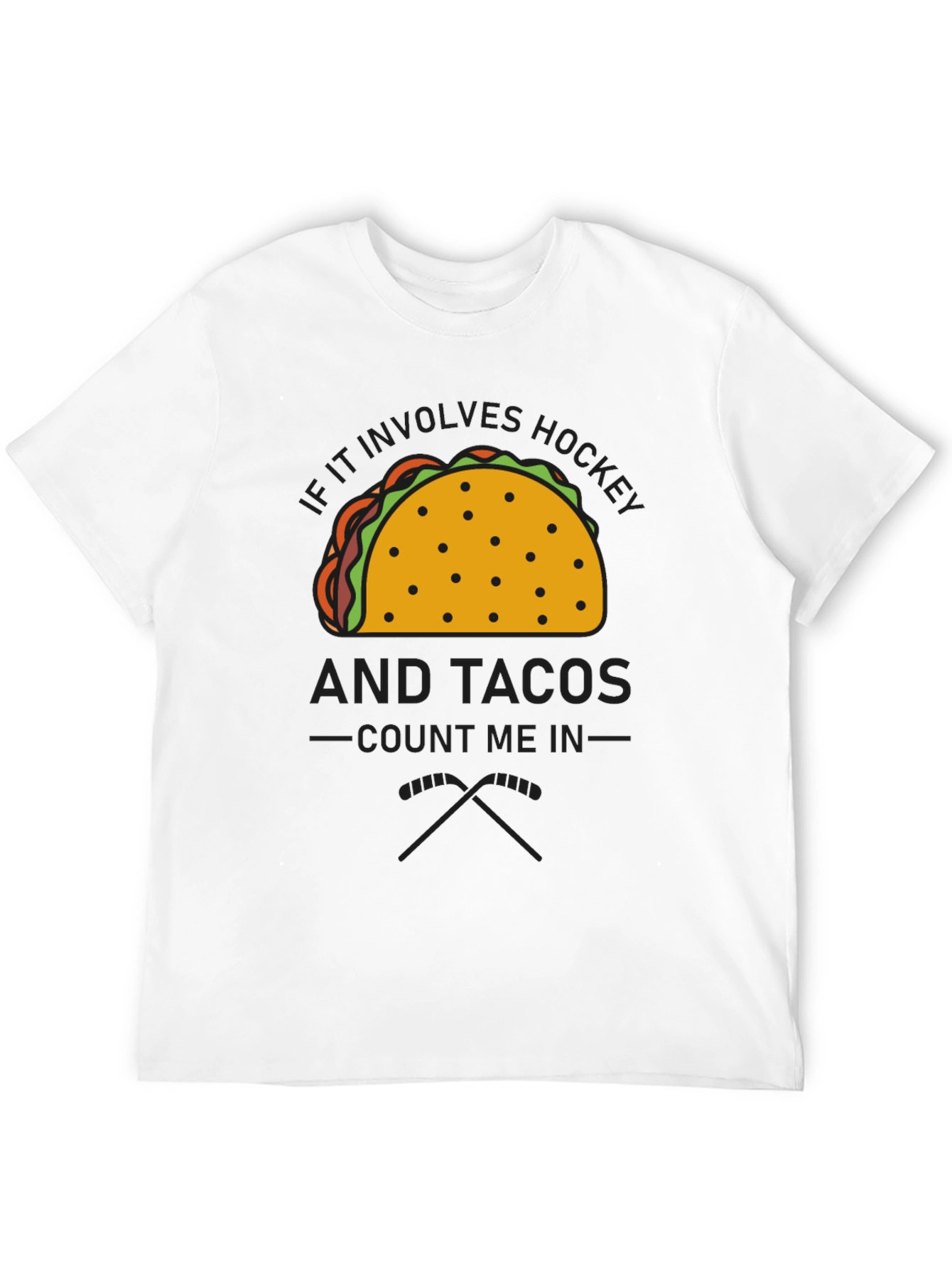 Black Hockey and Tacos Graphic Tee view 12