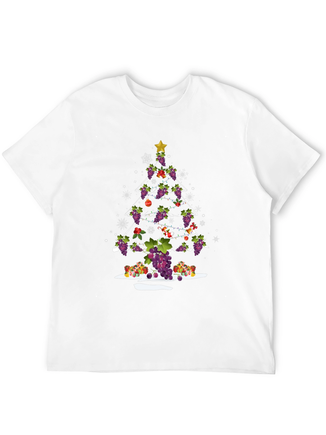 Black Grape Christmas Tree Holiday Graphic Tee view 12