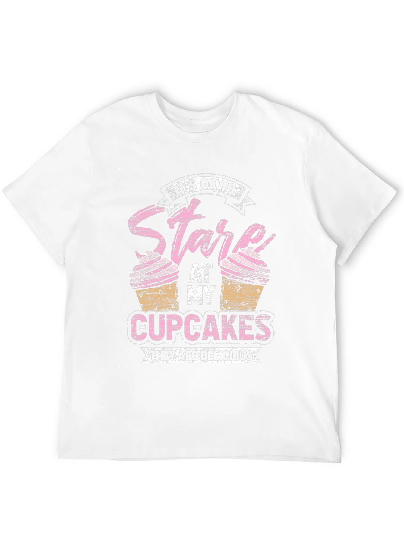 Black It's Ok to Stare at My Cupcakes T-Shirt view 12