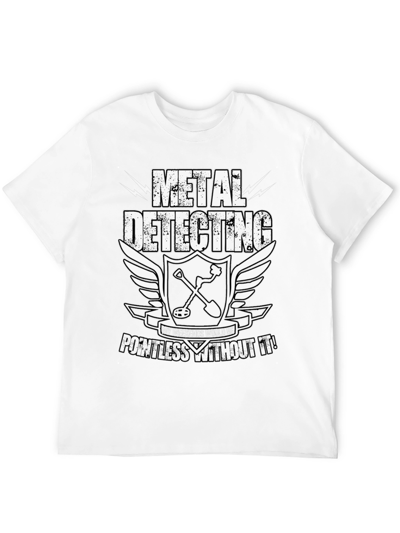 Black Metal Detecting T-Shirt - Pointless Without It! view 12