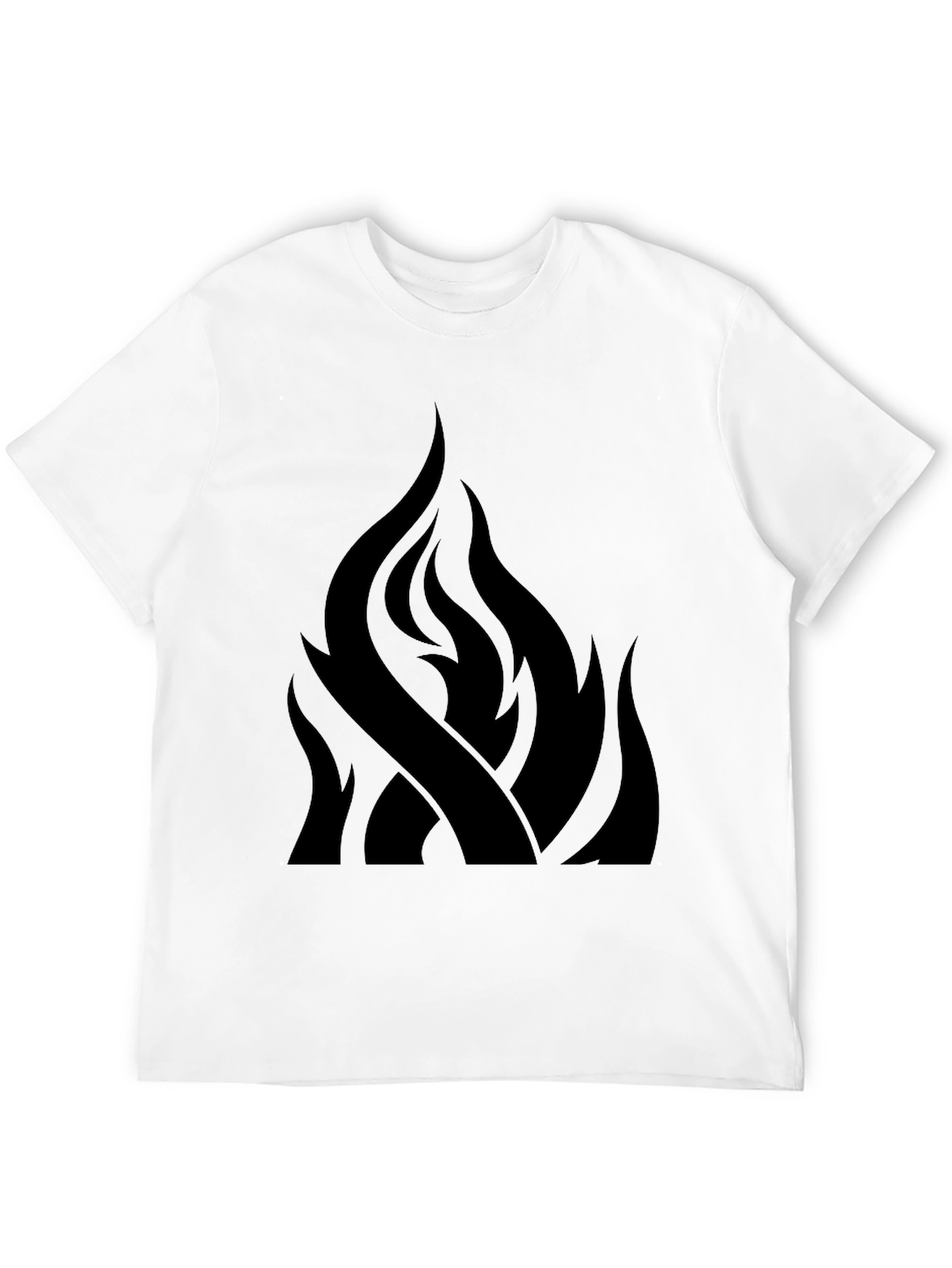 Black Black Flames Graphic Tee - Men's Casual Shirt view 12