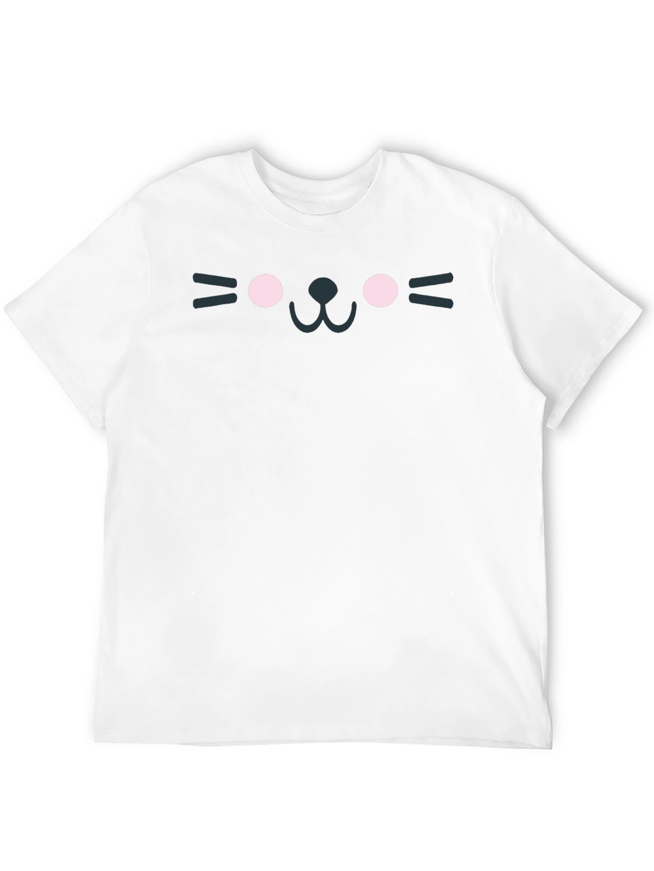 Cute Black Cat Face T-Shirt - Unisex - 12