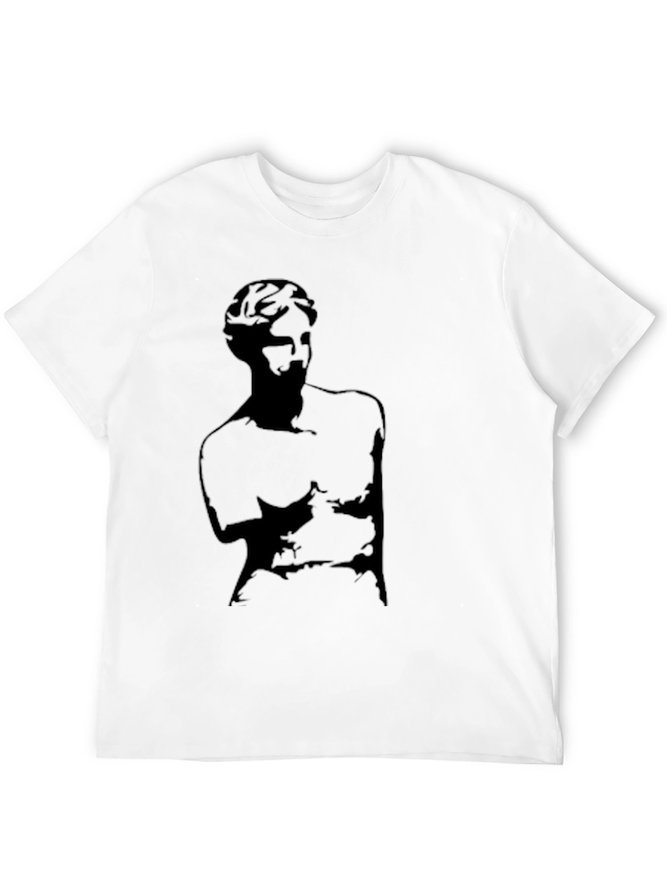 Black Men's Black Statue Graphic Tee view 12