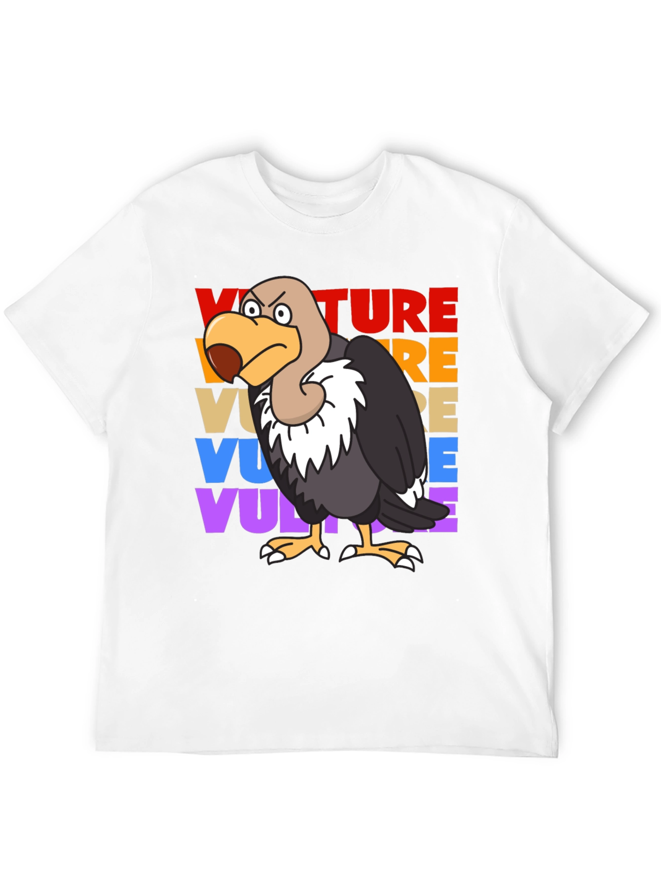 Black Vulture T-Shirt - Retro Style Cartoon Bird Tee view 12