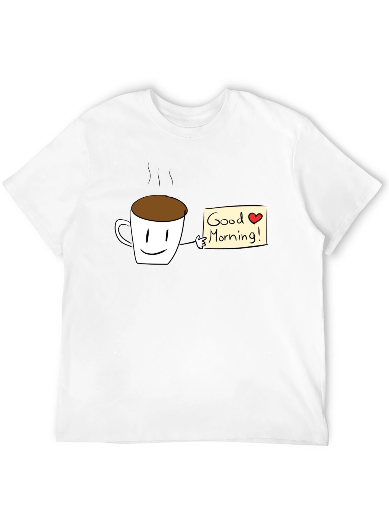 Black Good Morning Coffee Graphic T-Shirt - Black view 12