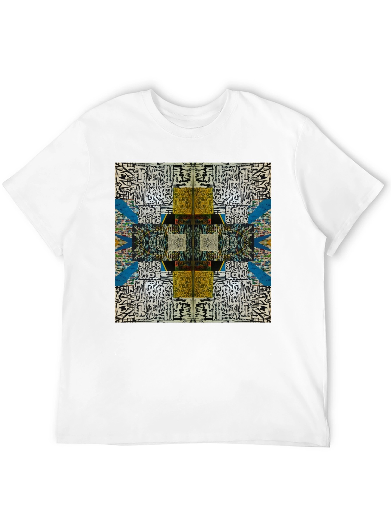 Black Abstract Graphic Print Black Tee view 12