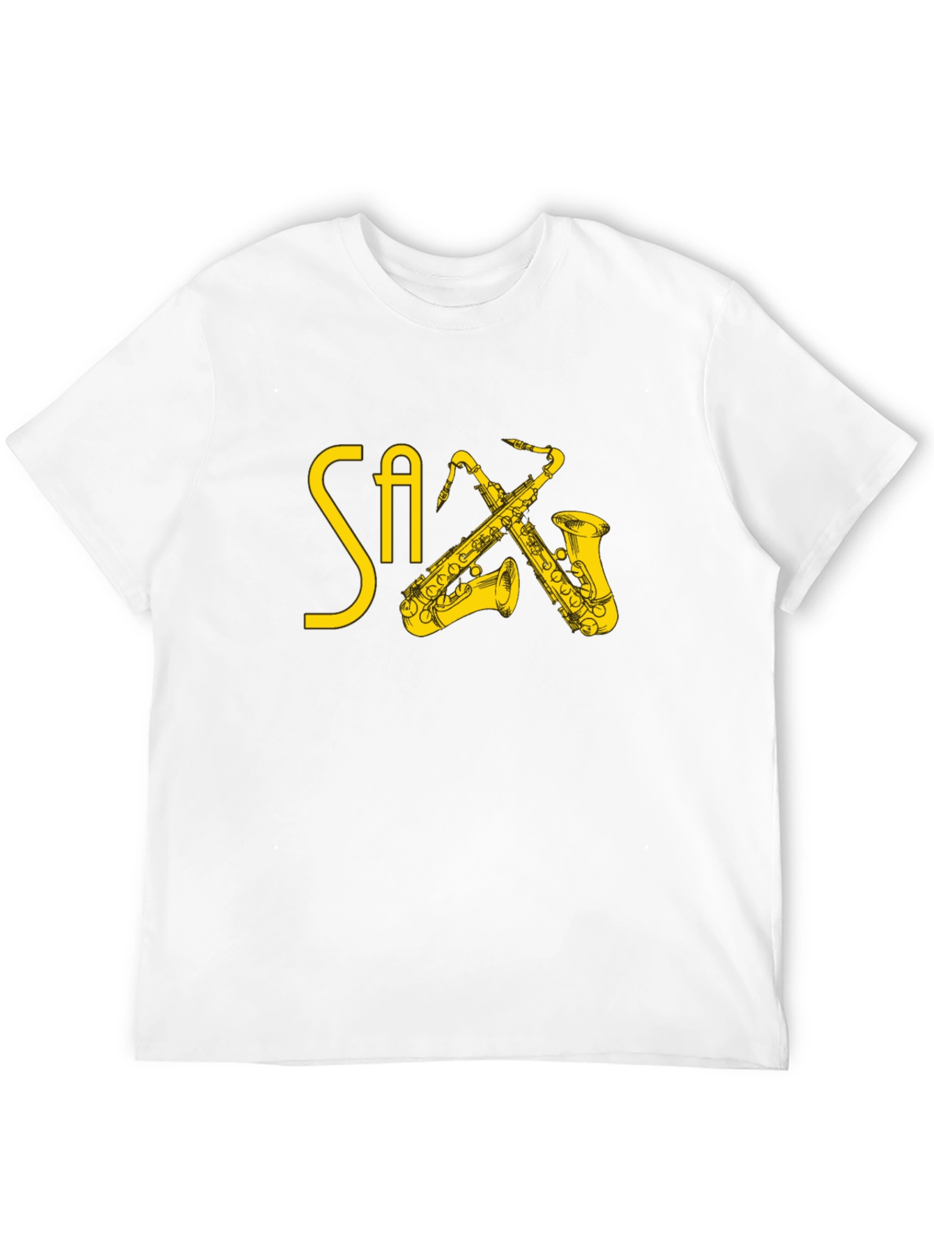 Black Saxophone Graphic Print T-Shirt view 12