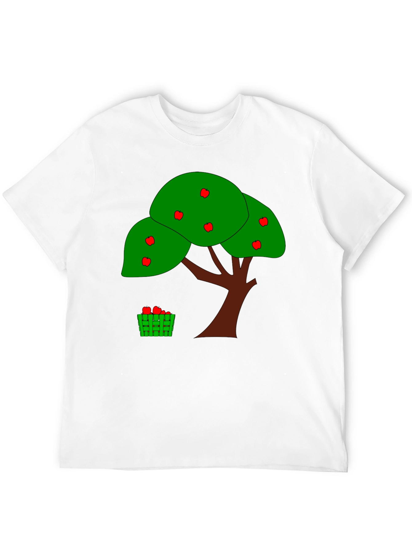 Black Apple Tree Graphic Print Black T-Shirt view 12