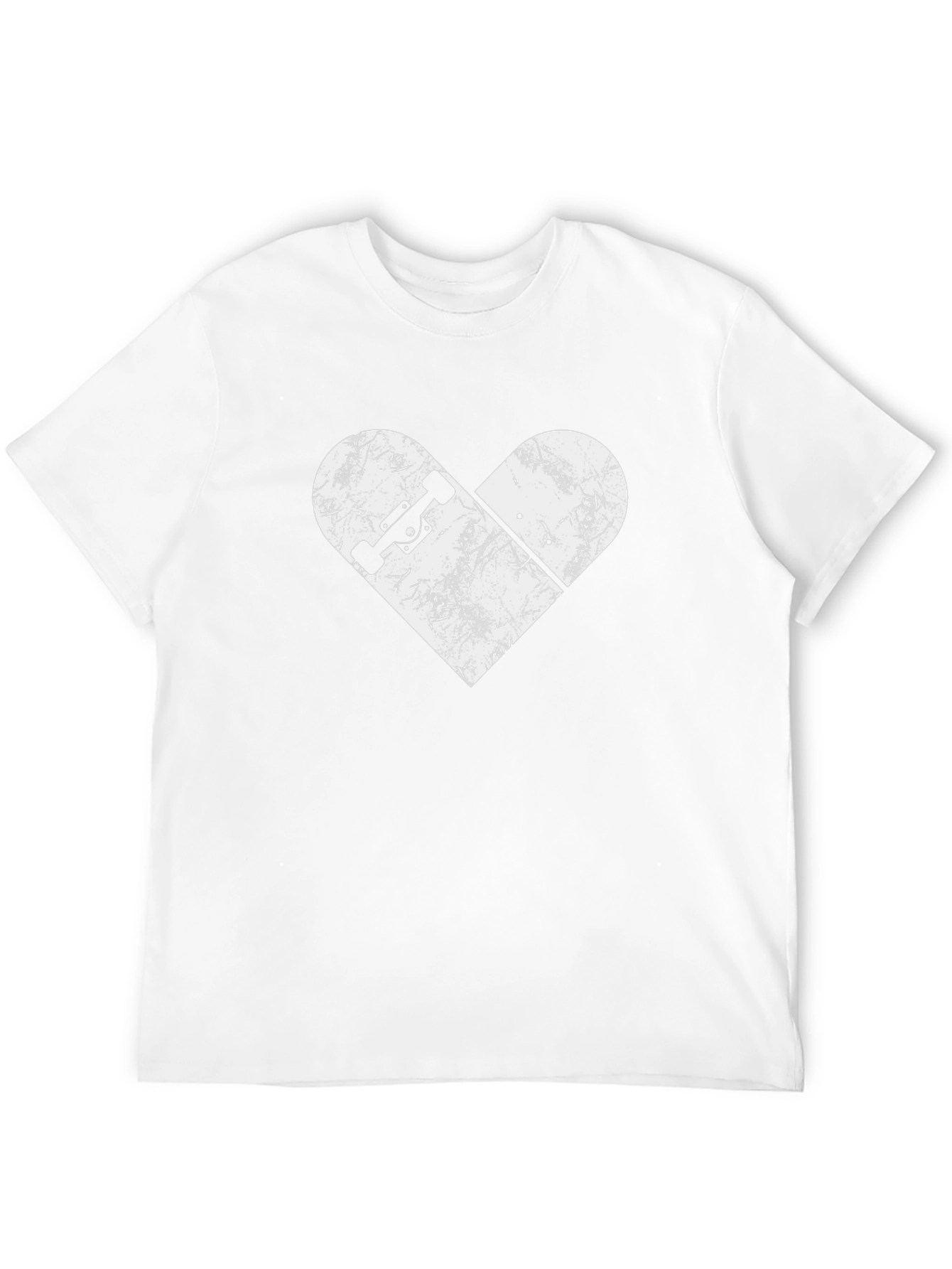 Black Skateboard Heart Graphic Tee - Cool Skater Design view 12