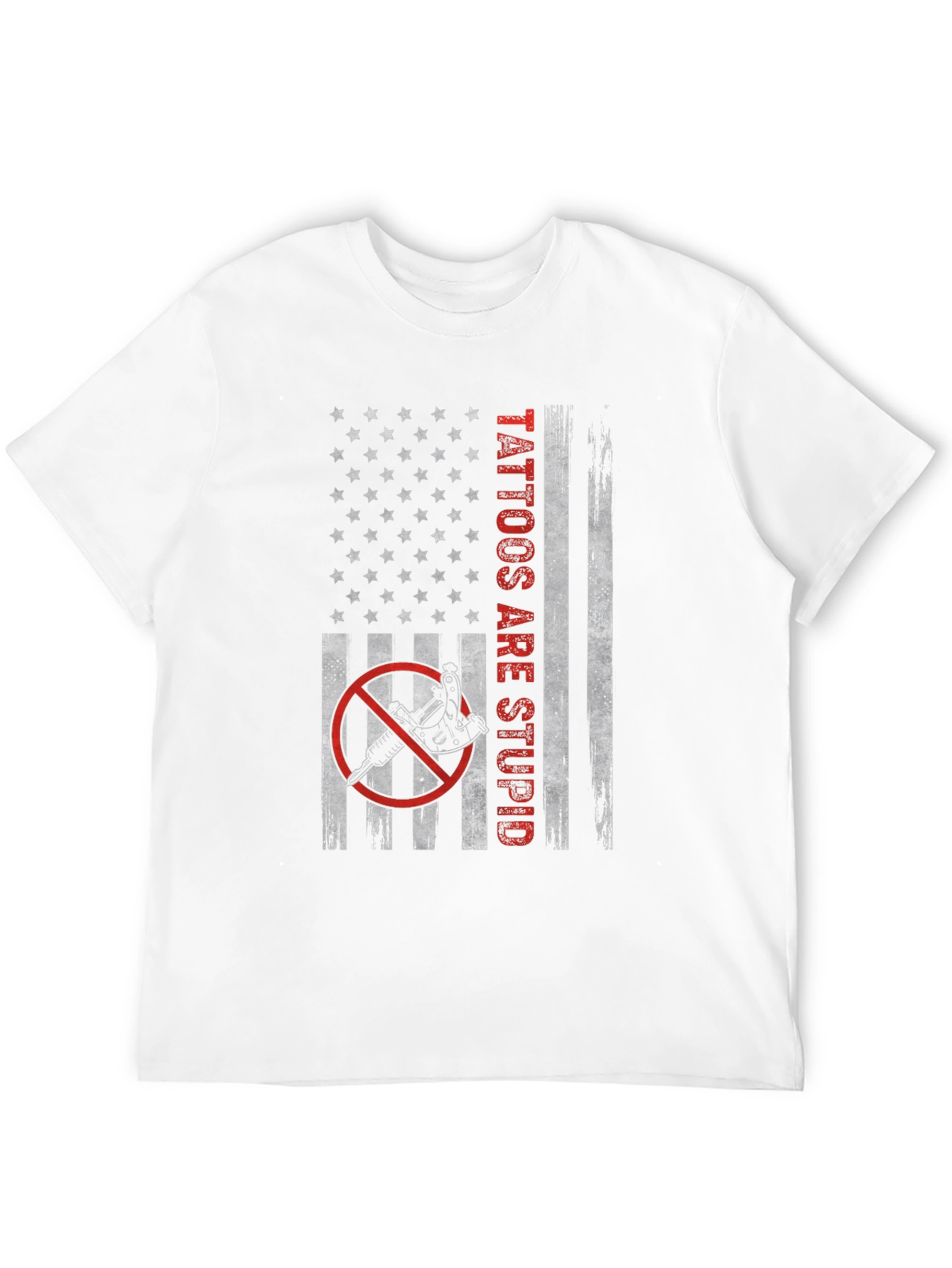 Black Tattoos Are Stupid Graphic T-Shirt - Patriotic Design view 12