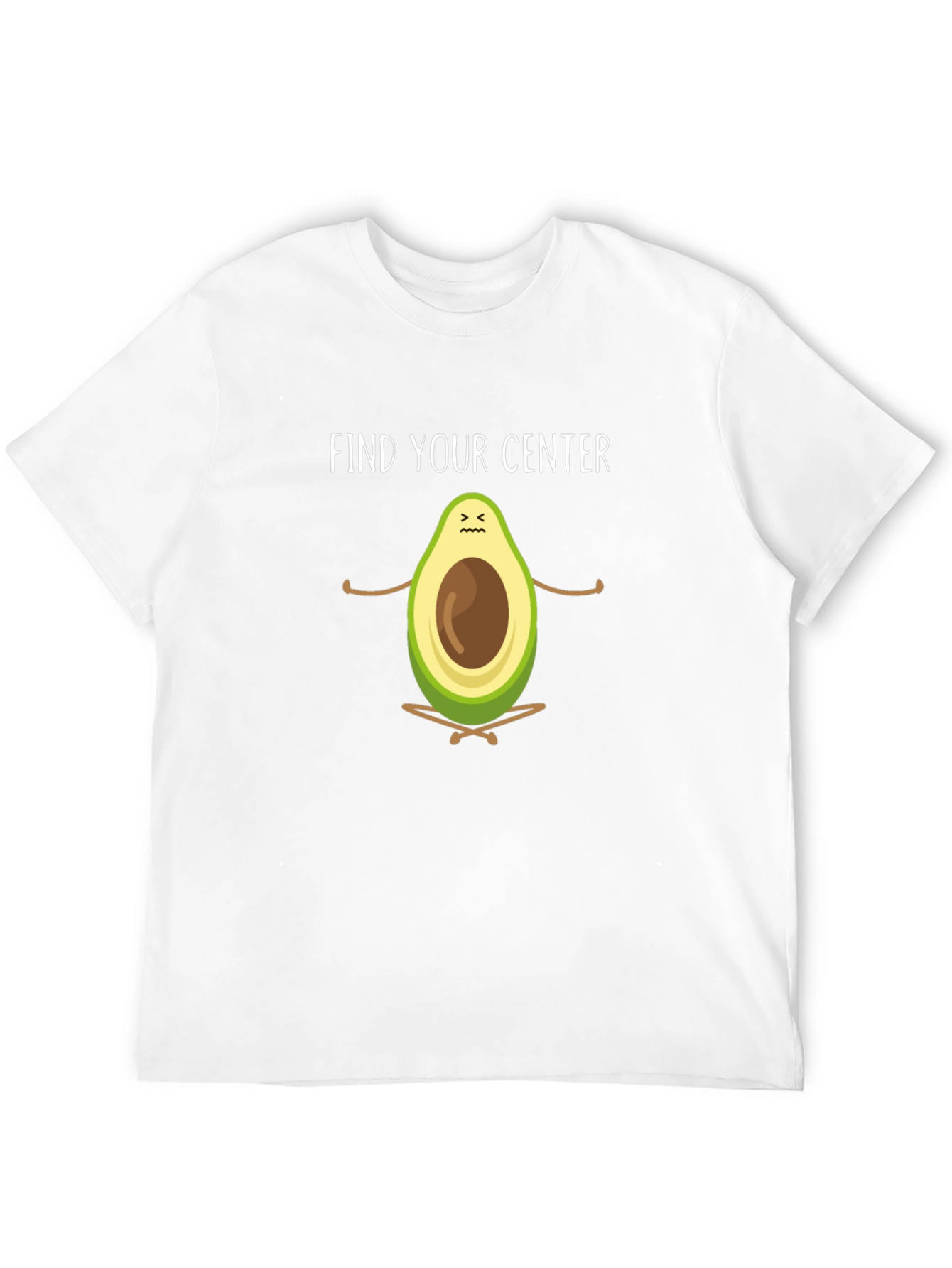 Black Find Your Center Avocado Meditation T-Shirt view 12