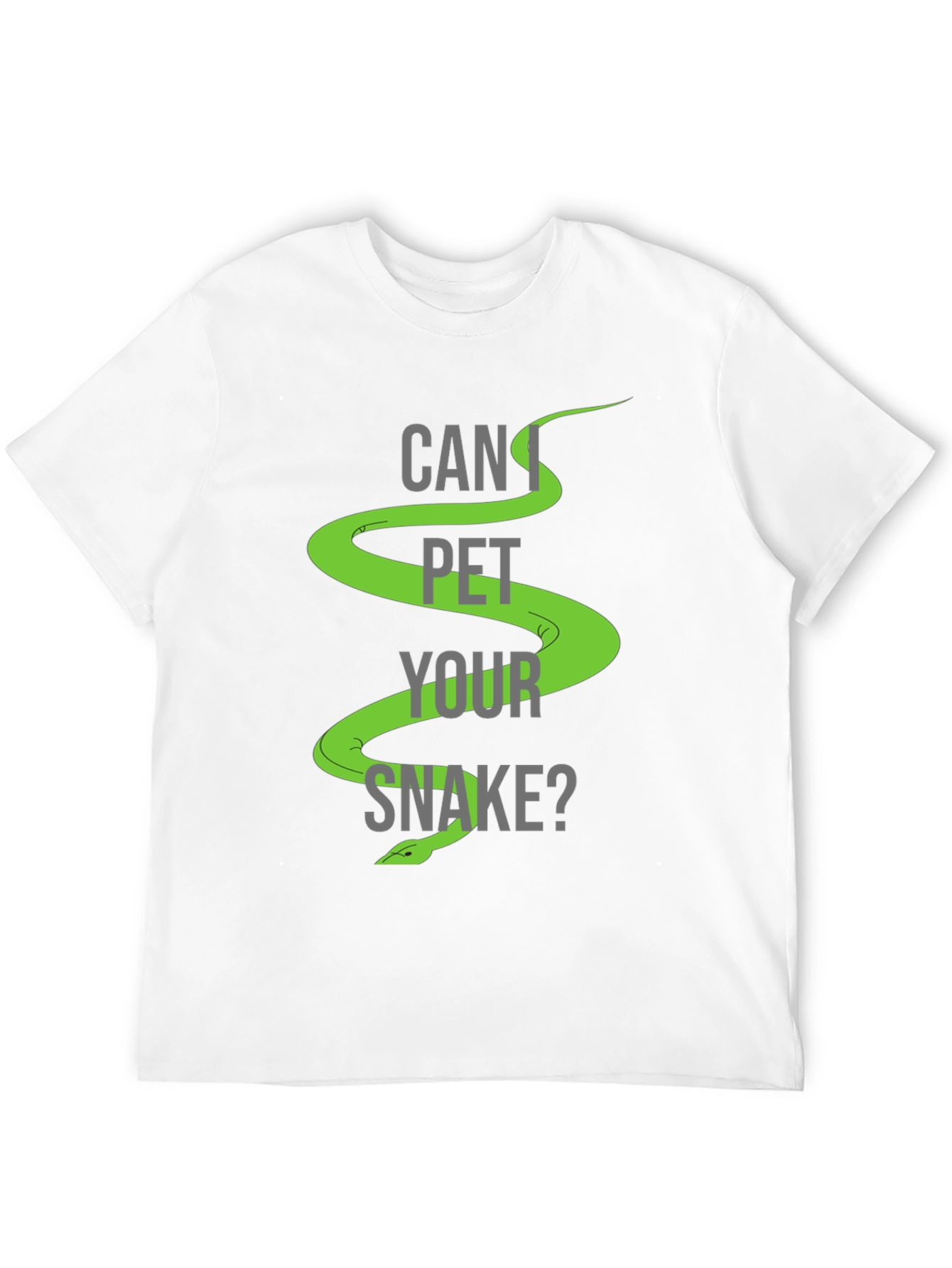 Black Can I Pet Your Snake? Graphic T-Shirt view 12