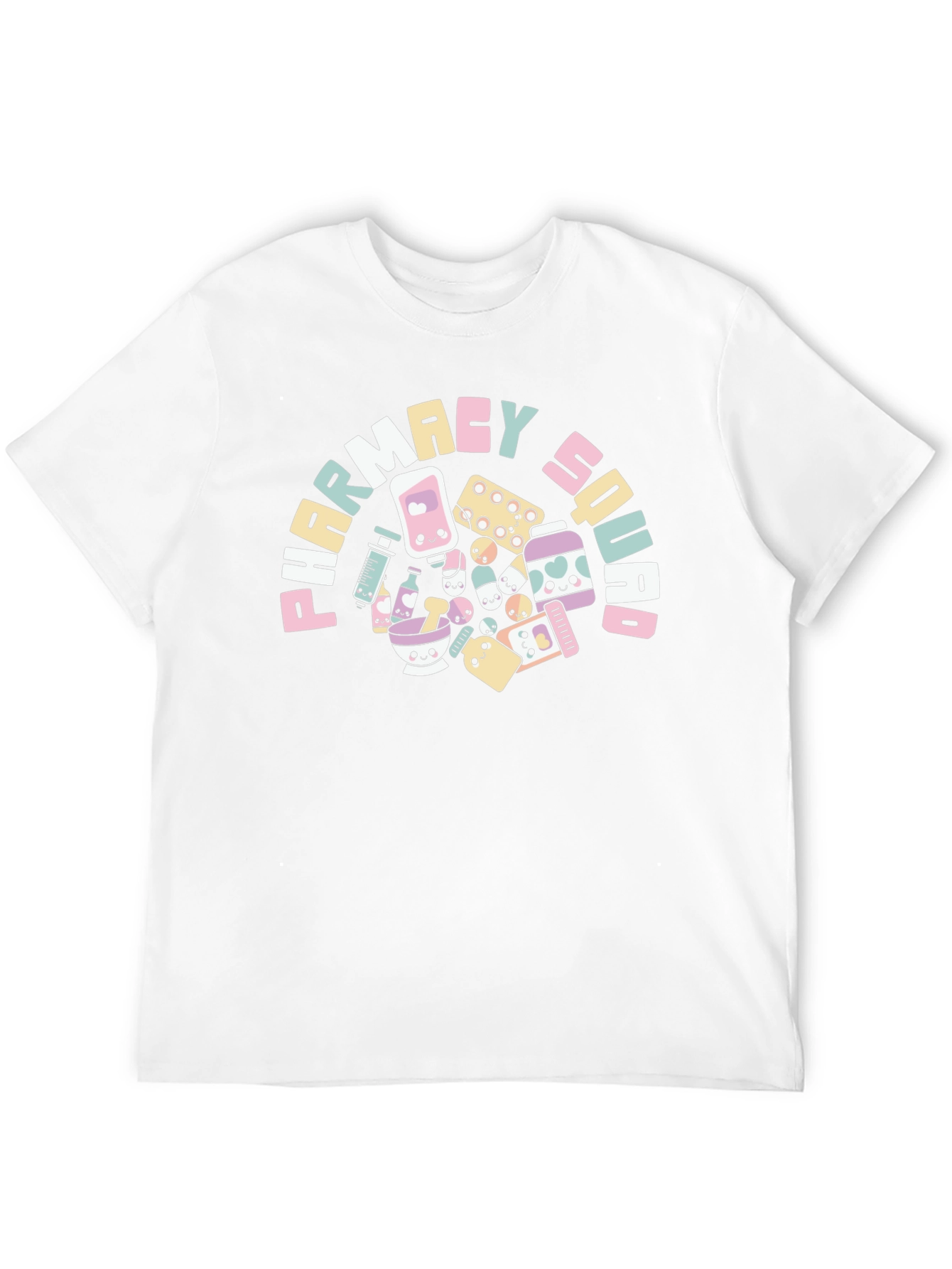 Black Pharmacy Squad T-Shirt - Cute Pill Design view 12