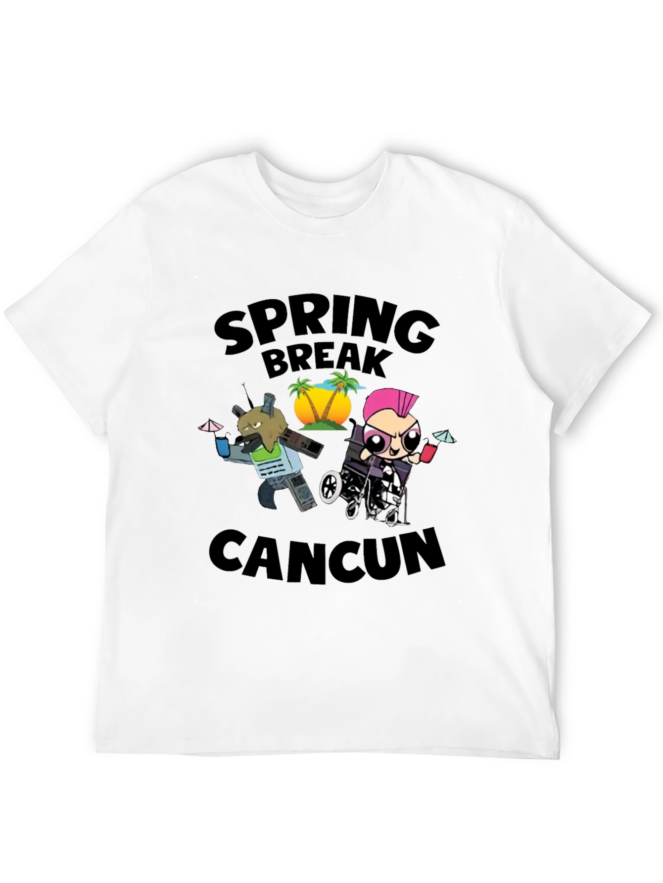 Black Spring Break Cancun Graphic Tee view 12