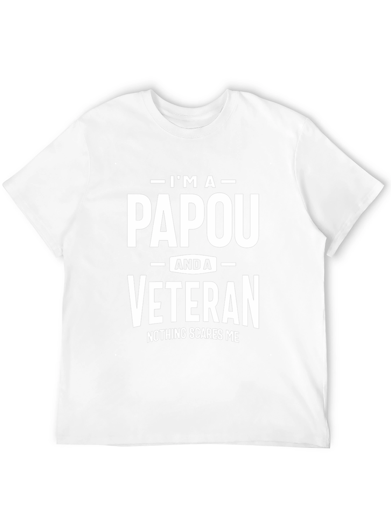 Black I'm A Papou and a Veteran Men's T-Shirt view 12