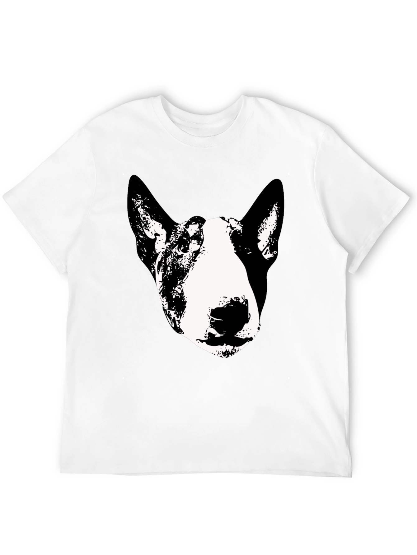 Black Bull Terrier Graphic Tee - Black Cotton Blend view 12