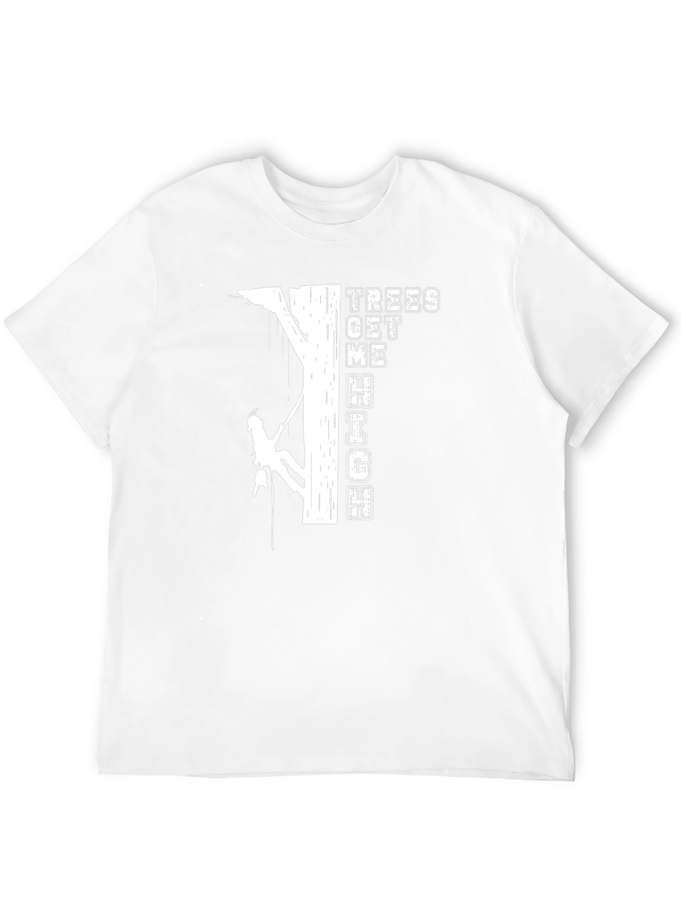 Black Trees Get Me High T-Shirt Climbing Design view 12