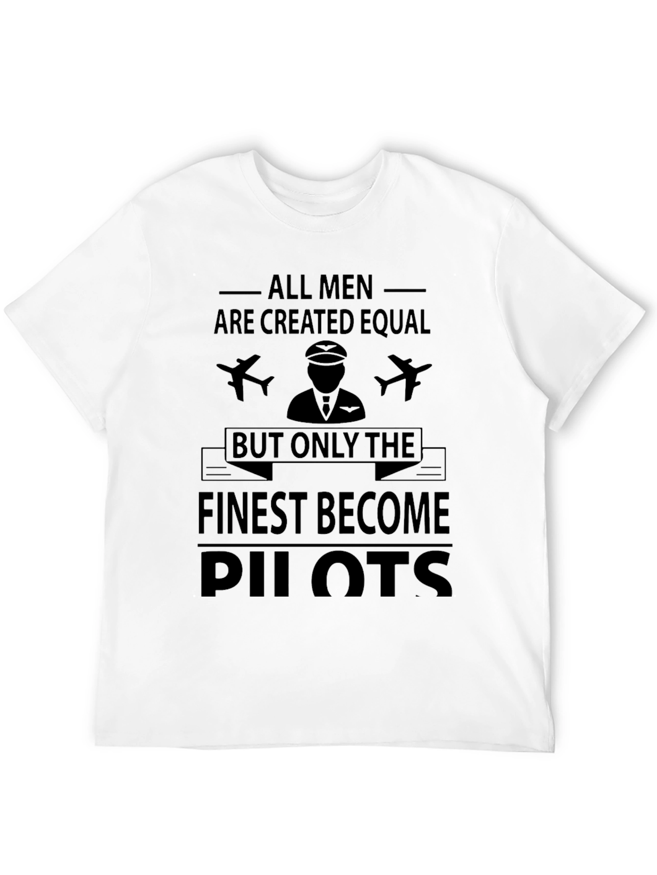 Black Finest Pilots T-Shirt - All Men Are Created Equal view 12