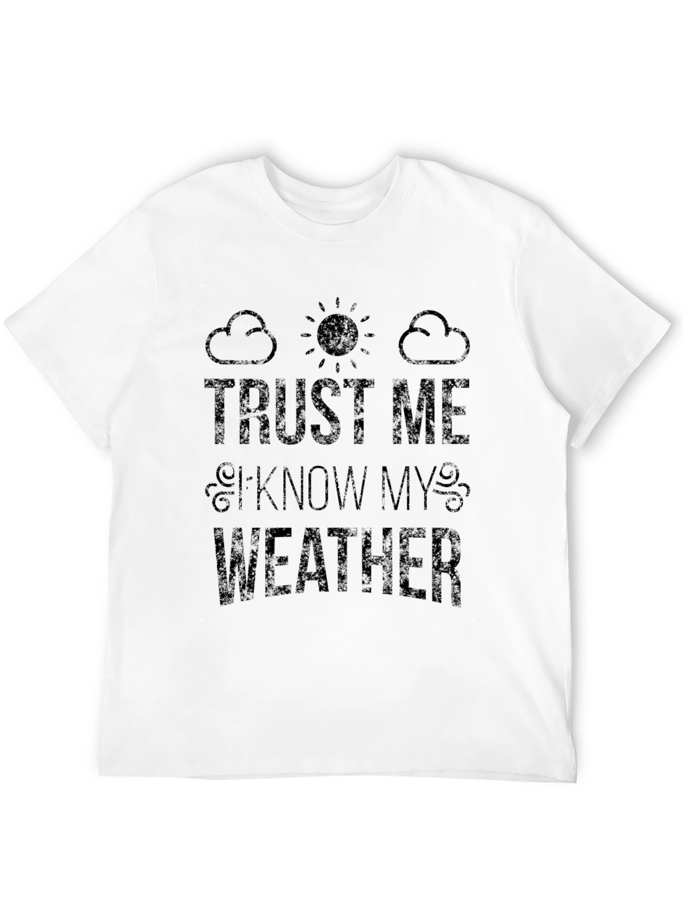 Black Trust Me I Know My Weather Graphic T-Shirt view 12