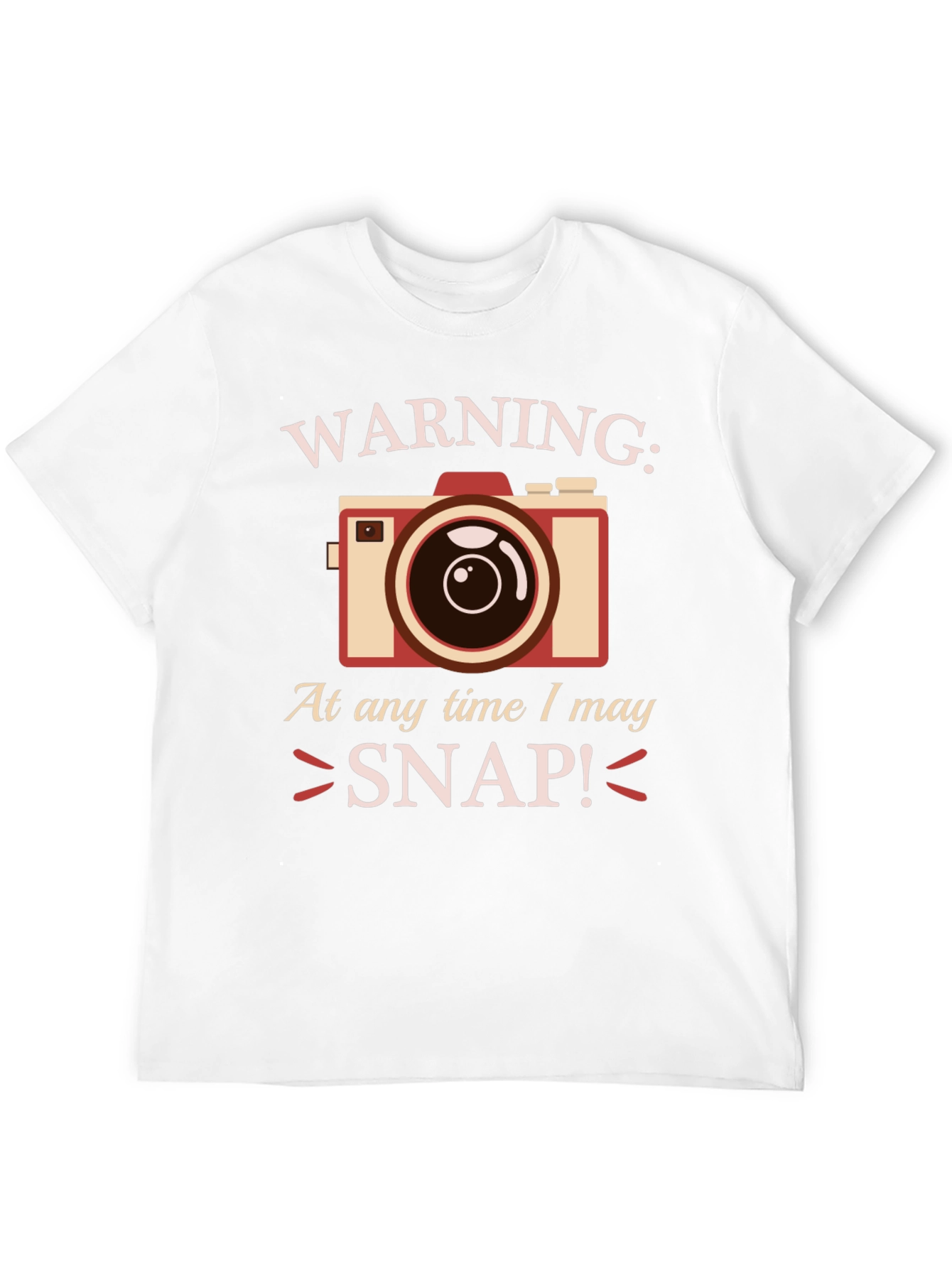 Black Warning: I May Snap! Photographer T-Shirt view 12