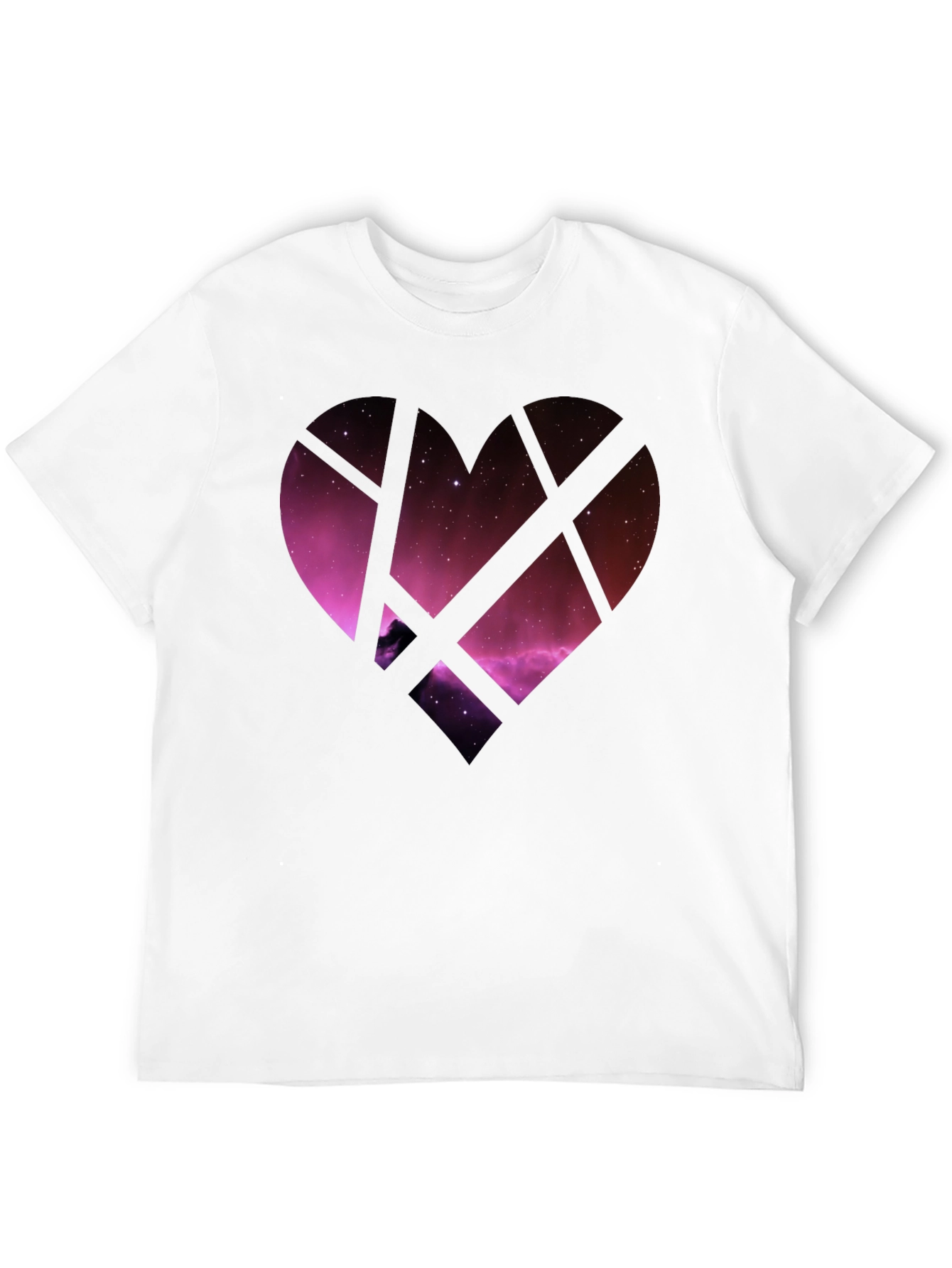 Black Galaxy Heart Graphic Tee - Black Cotton Blend view 12