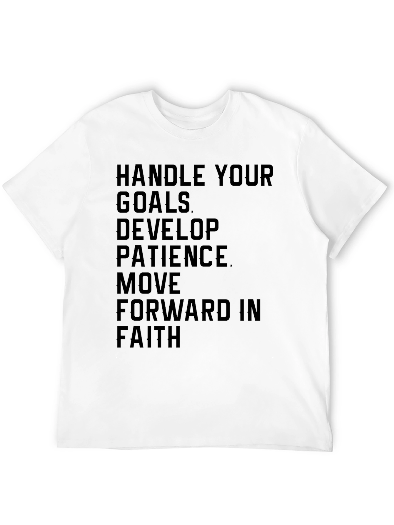 Black Motivational Black T-Shirt: Handle Your Goals view 12