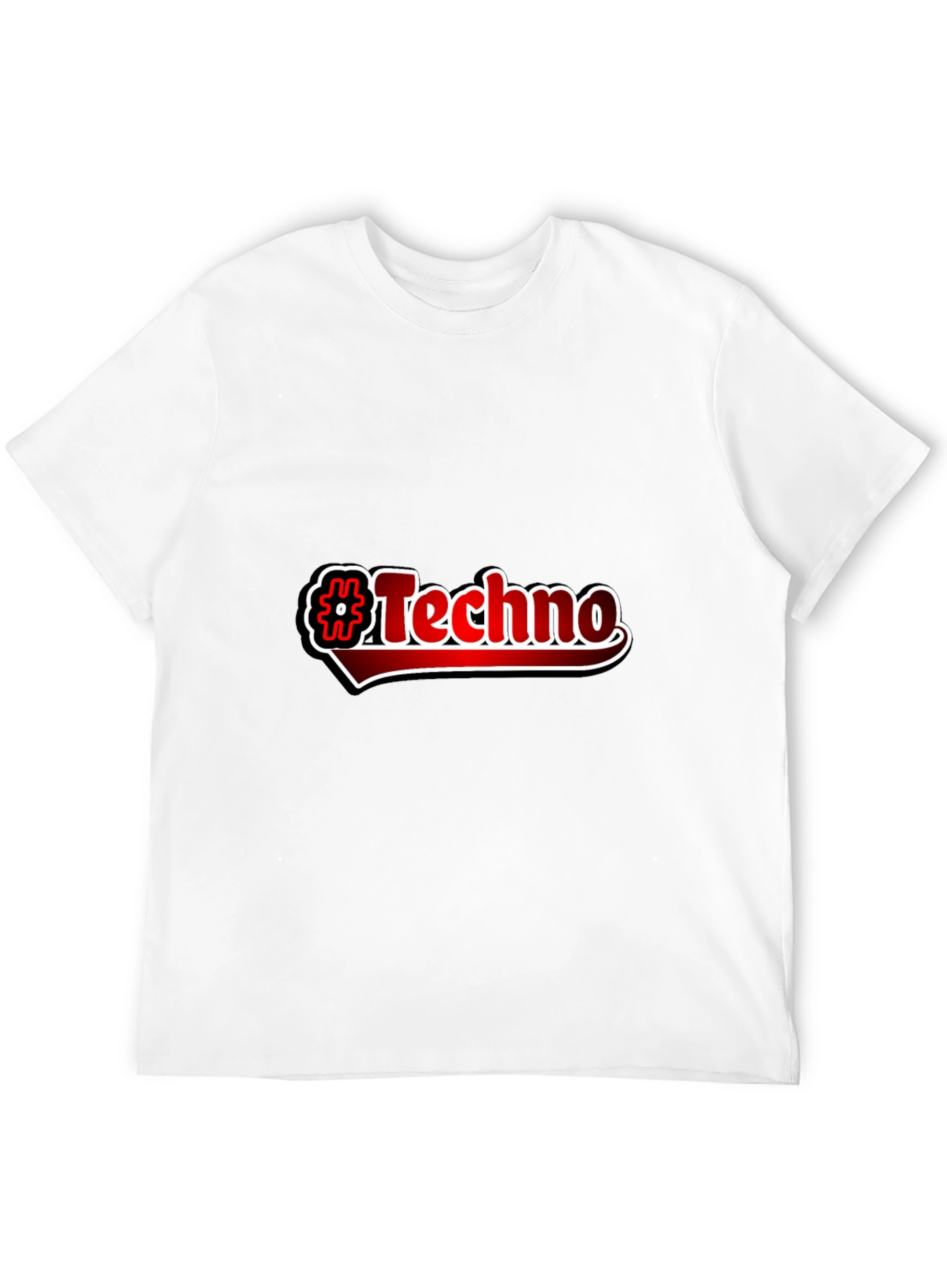 Black Hashtag Techno Graphic Tee view 12
