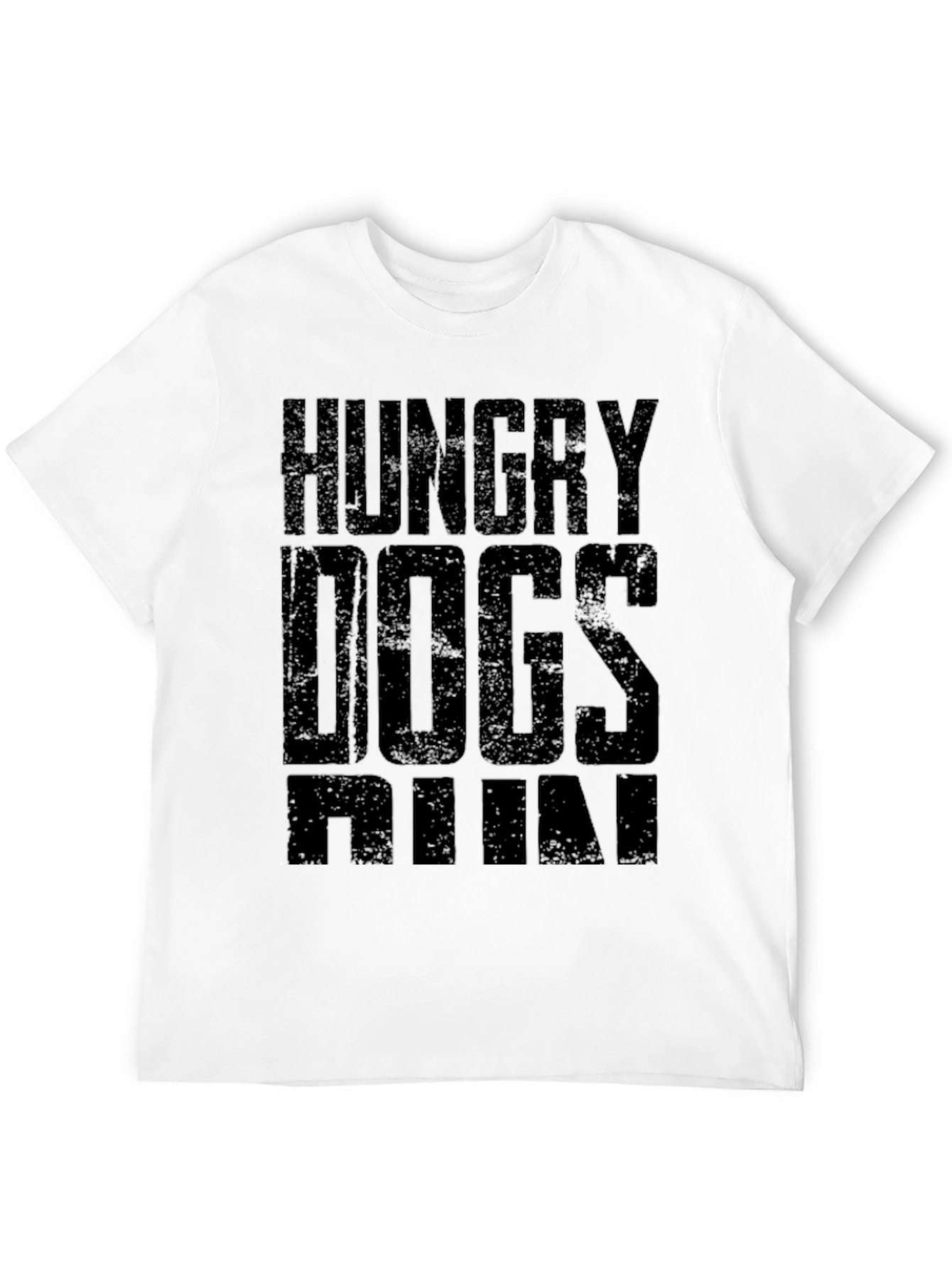 Black Hungry Dogs Run Black Graphic T-Shirt view 12