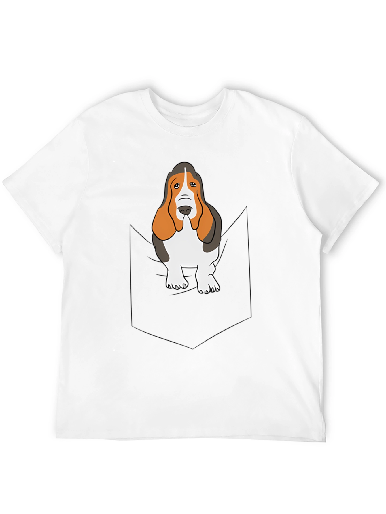 Black Basset Hound Pocket T-Shirt - Dog Lover Tee view 12
