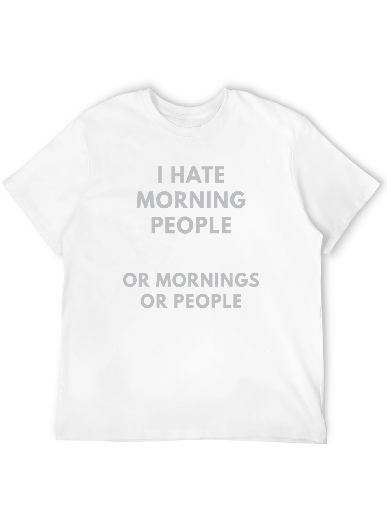 Black Funny I Hate Morning People T-Shirt view 12