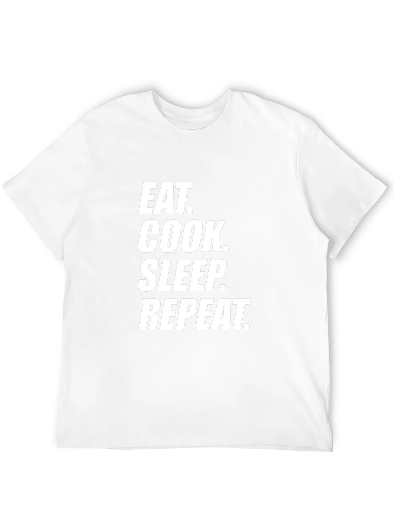 Black Eat Cook Sleep Repeat - Men's Black Graphic Tee view 12