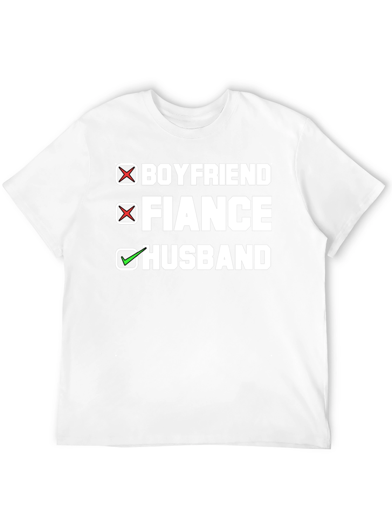 Black Husband T-Shirt - Boyfriend Fiance Checkbox Design view 12