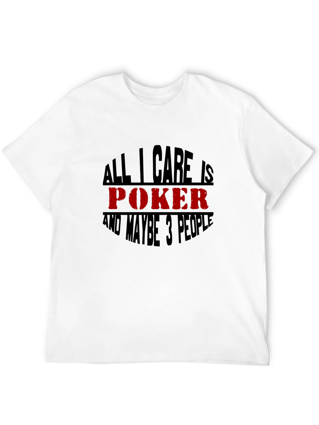 Black All I Care is Poker T-Shirt - Black view 12