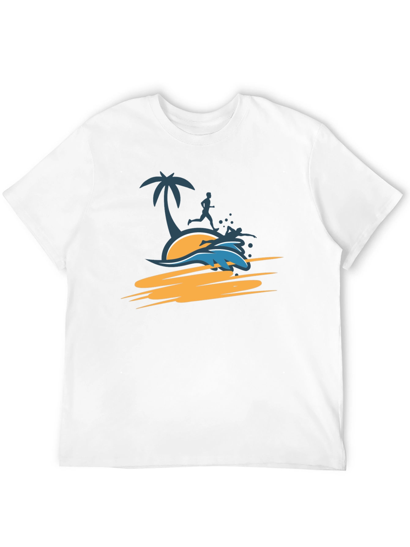 Black Tropical Beach Run T-Shirt - Black view 12