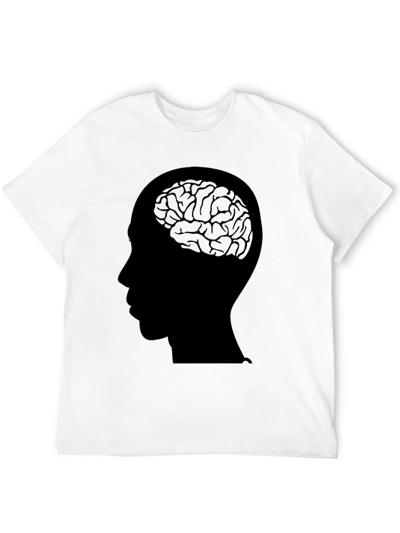 Black Brain Head T-Shirt - Mens Graphic Tee view 12