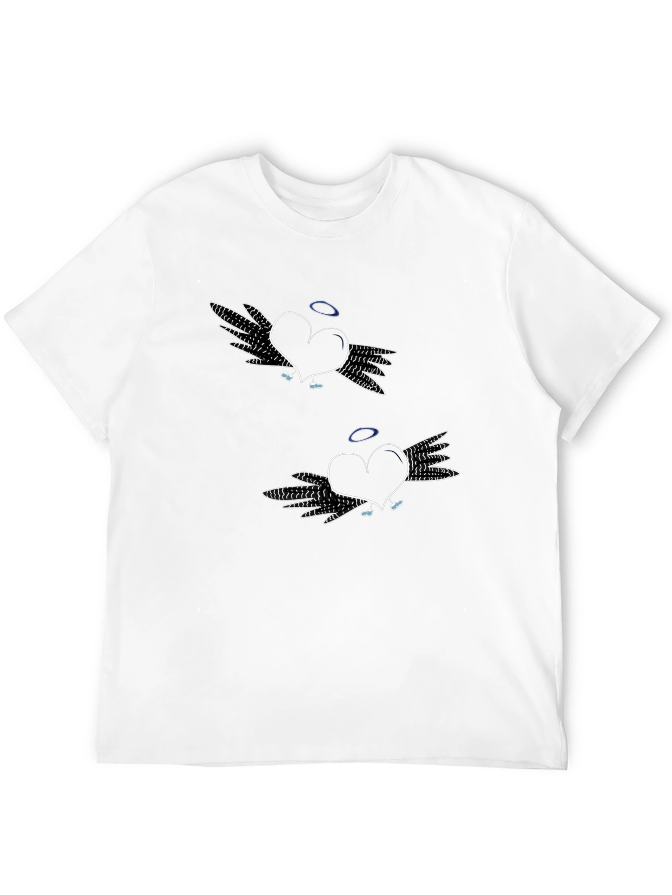 Black Angel Heart Graphic Tee - Black view 12