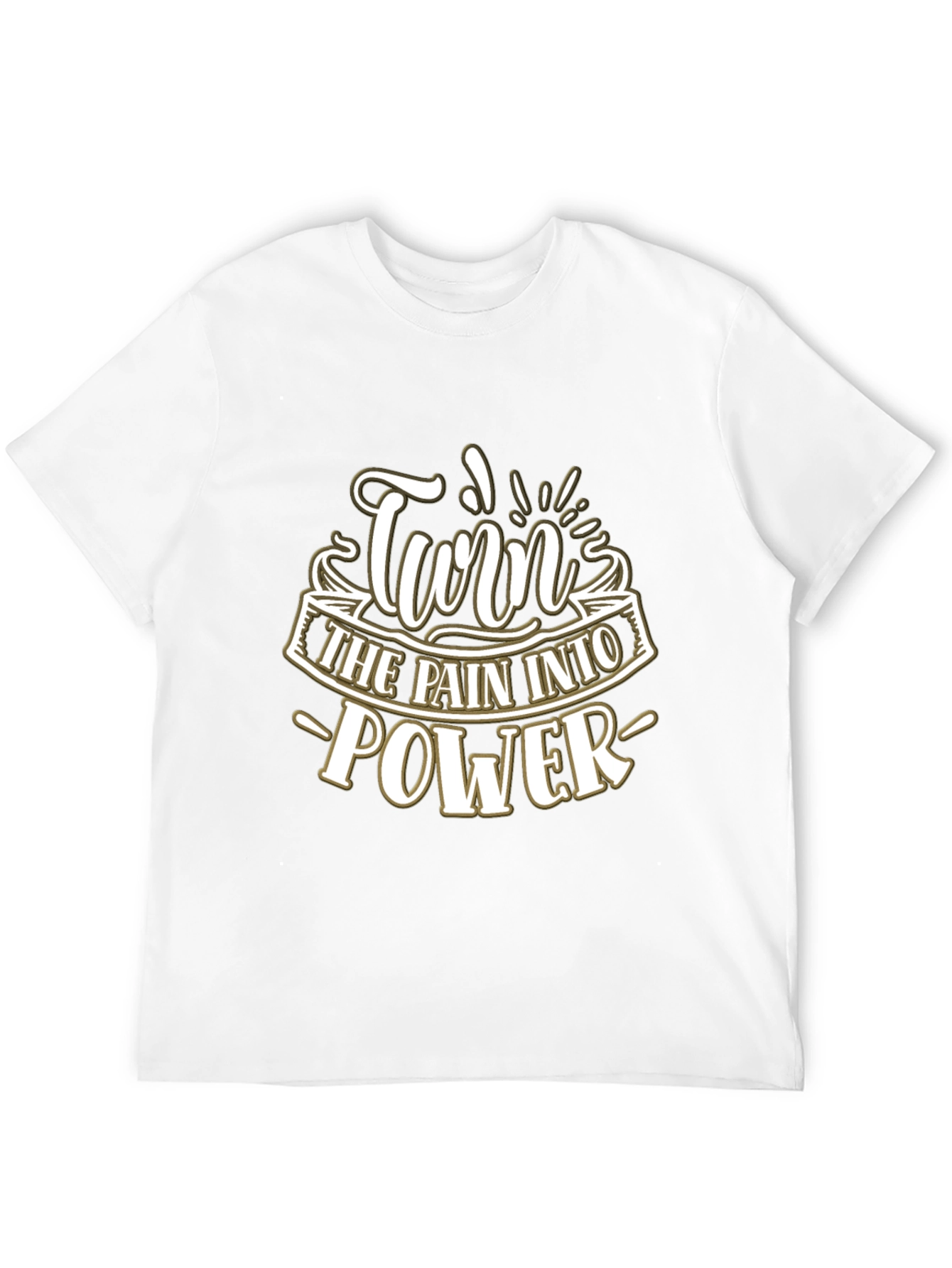 Black Turn Pain Into Power Graphic T-Shirt view 12