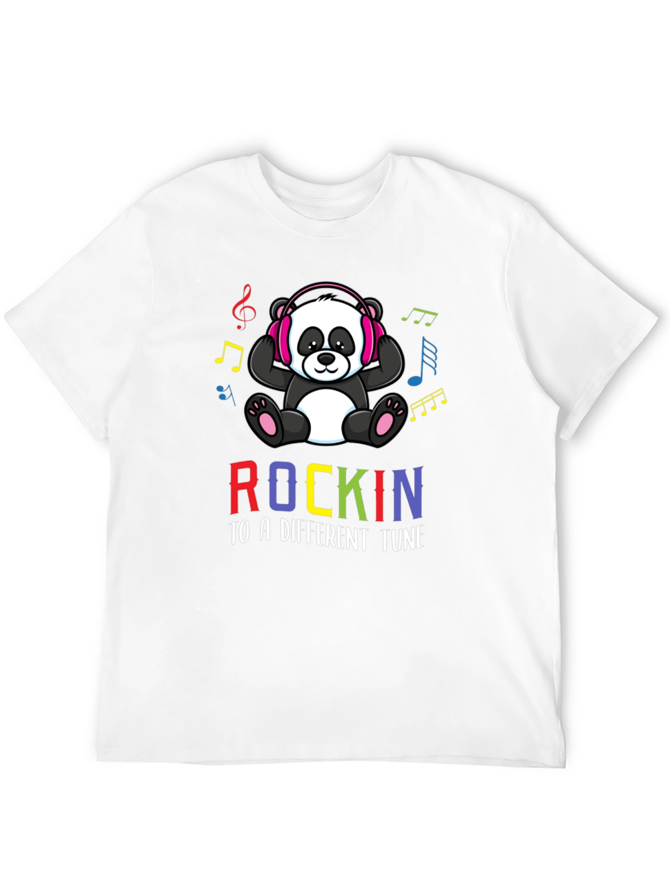 Black Rockin' Panda Music T-Shirt view 12